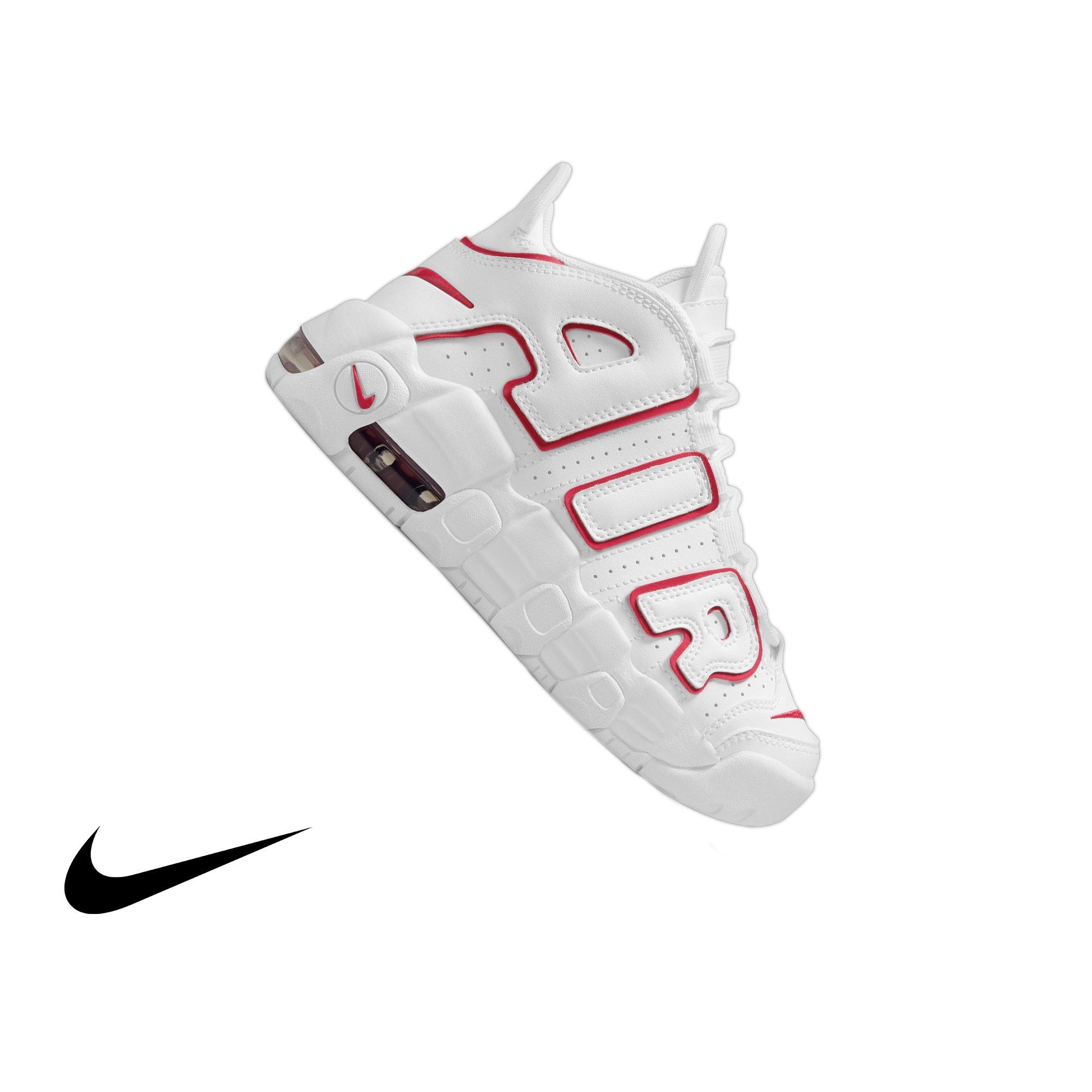 red nike uptempo preschool