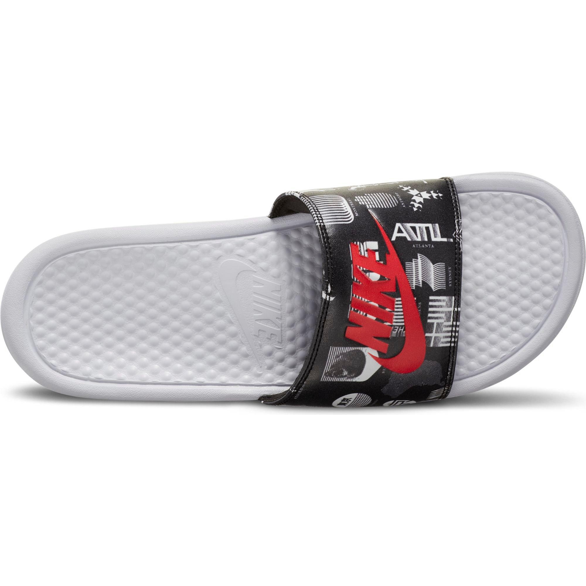 NIKE BENASSI JDI MEN'S SLIDE BLACK / WHITE-UNIVERSITY RED 343880 026