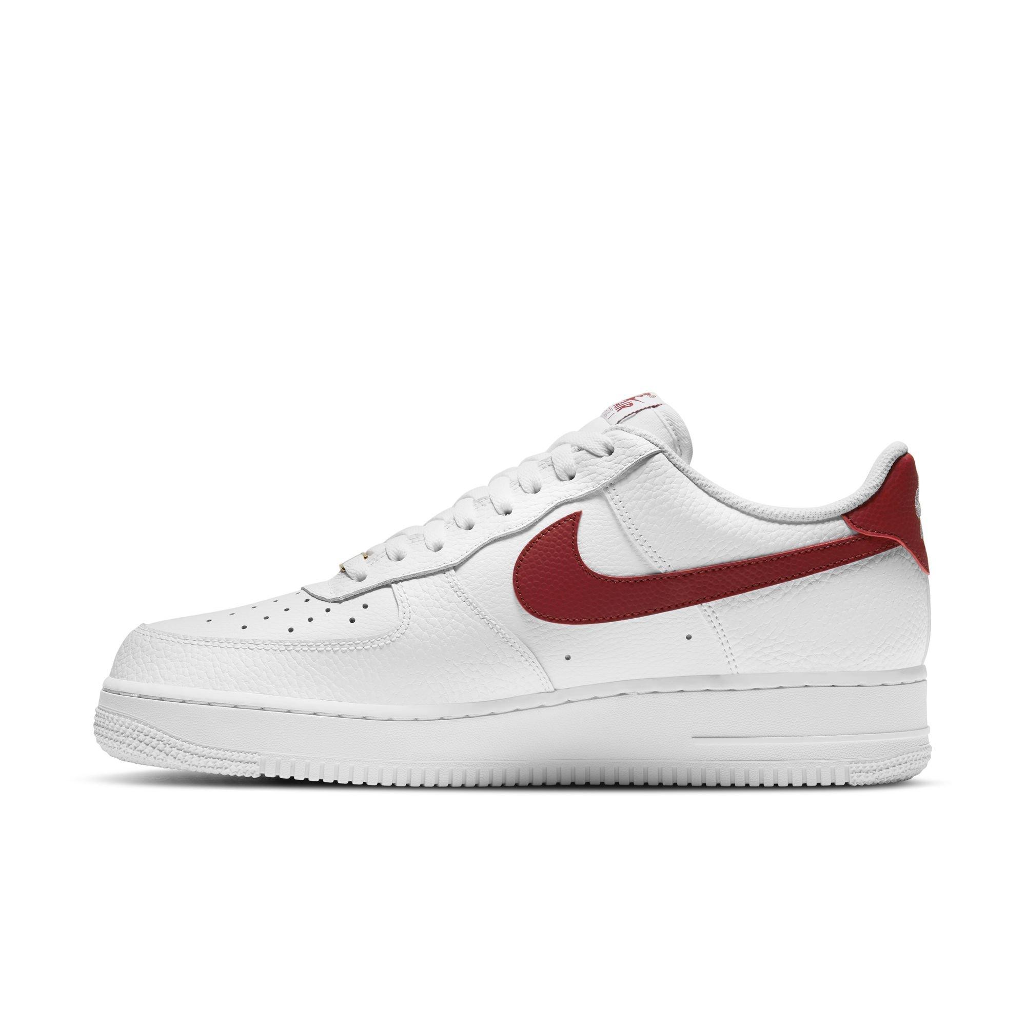 Nike Air Force 1 Low '07 White/Picante Red Men's Shoe - Hibbett