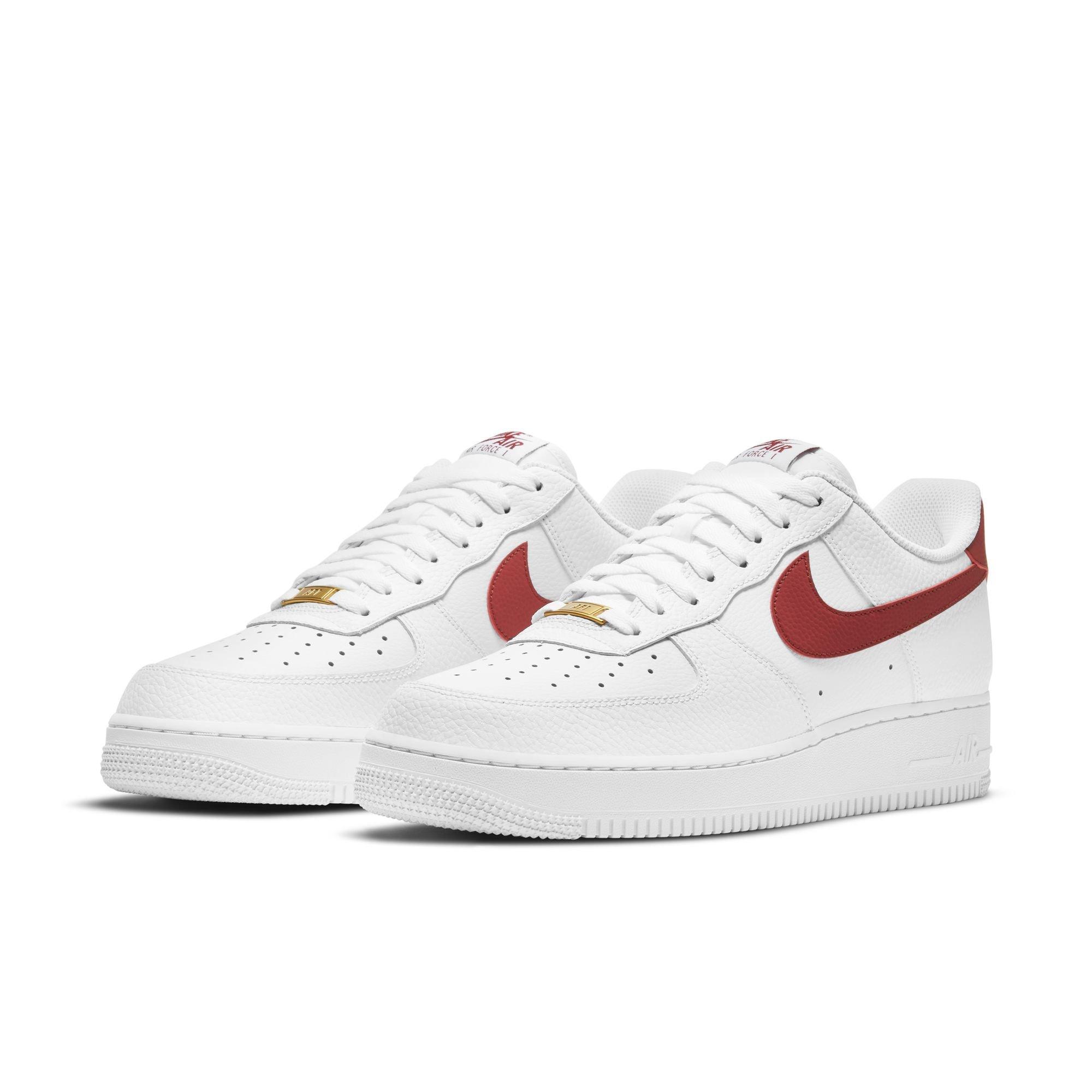 Nike Air Force 1 '07 "White/Team Red" Men's Shoe - WHITE/RED Thumbnail View 5