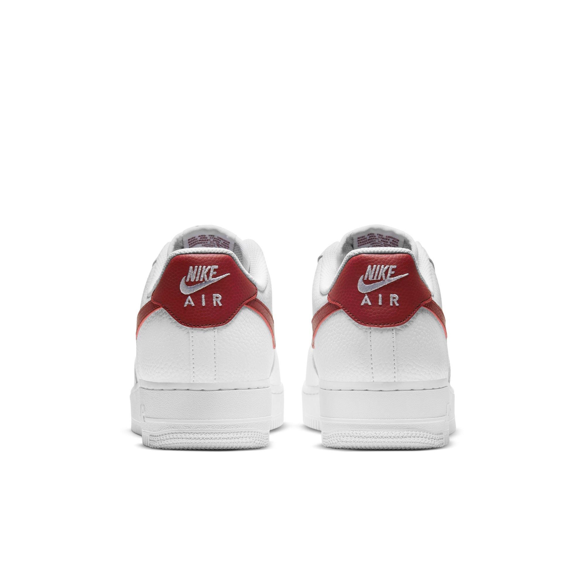Nike Air Force 1 '07 "White/Team Red" Men's Shoe - WHITE/RED Thumbnail View 6