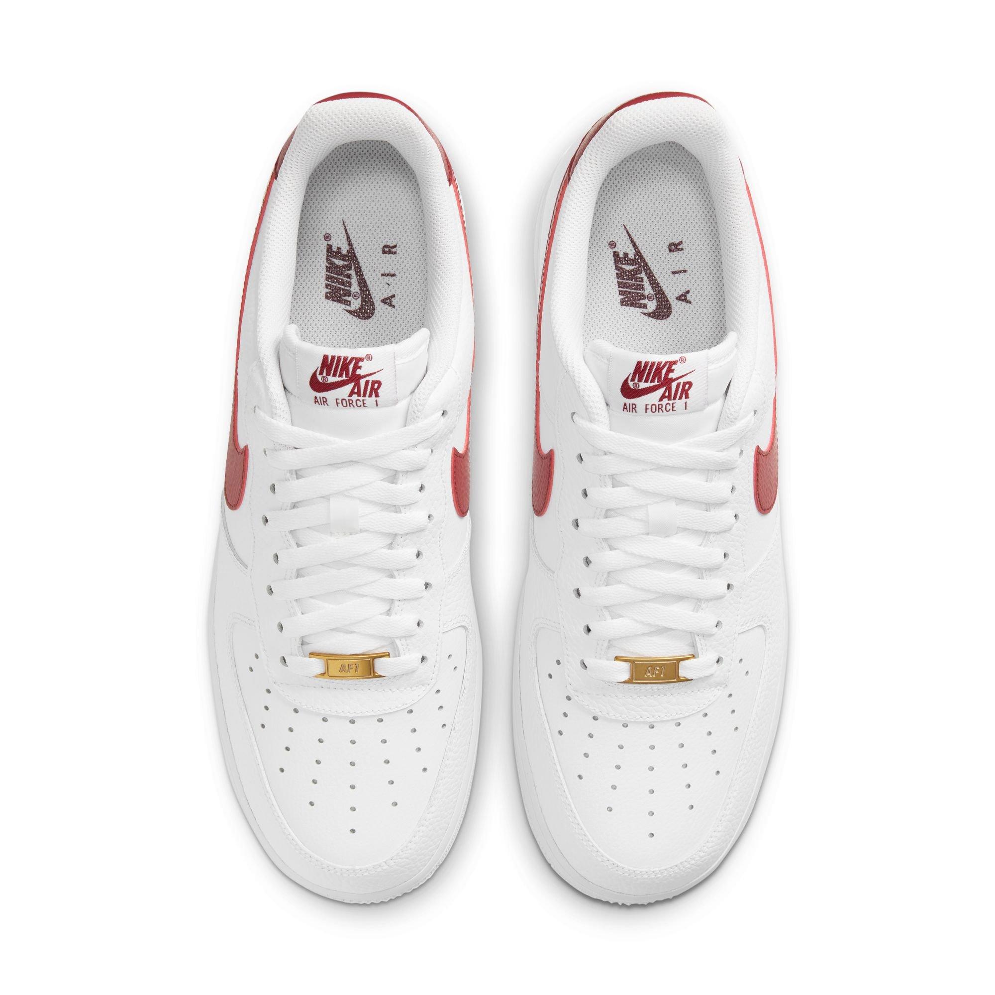 Nike Air Force 1 Low '07 White/Picante Red Men's Shoe - Hibbett