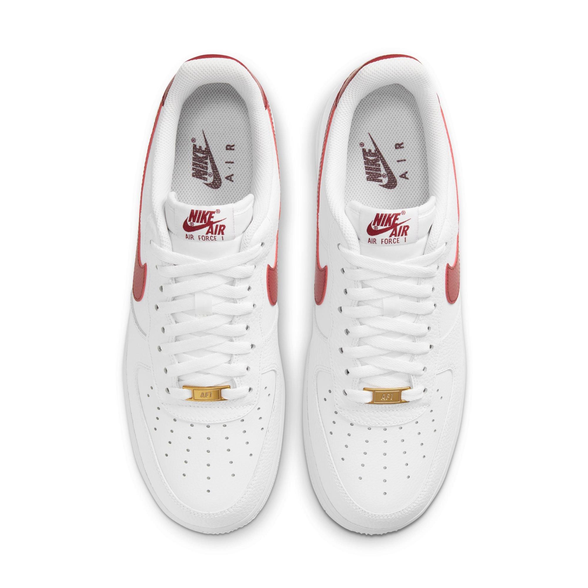 Nike Air Force 1 '07 "White/Team Red" Men's Shoe - WHITE/RED Thumbnail View 7