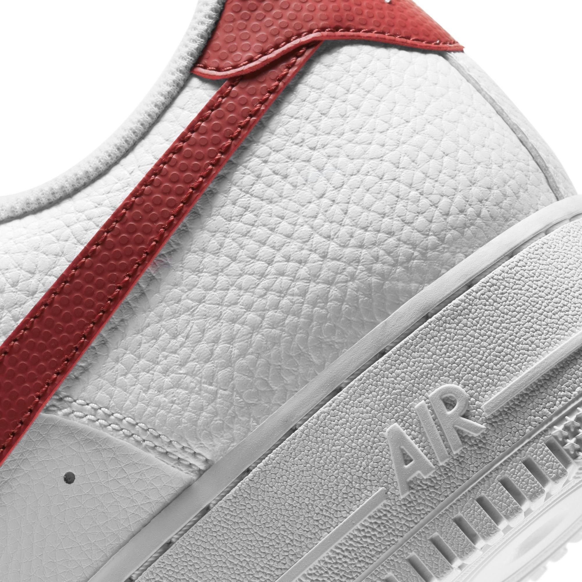 Nike Air Force 1 '07 White/University Red/Team/Sail Men's Shoe - Hibbett