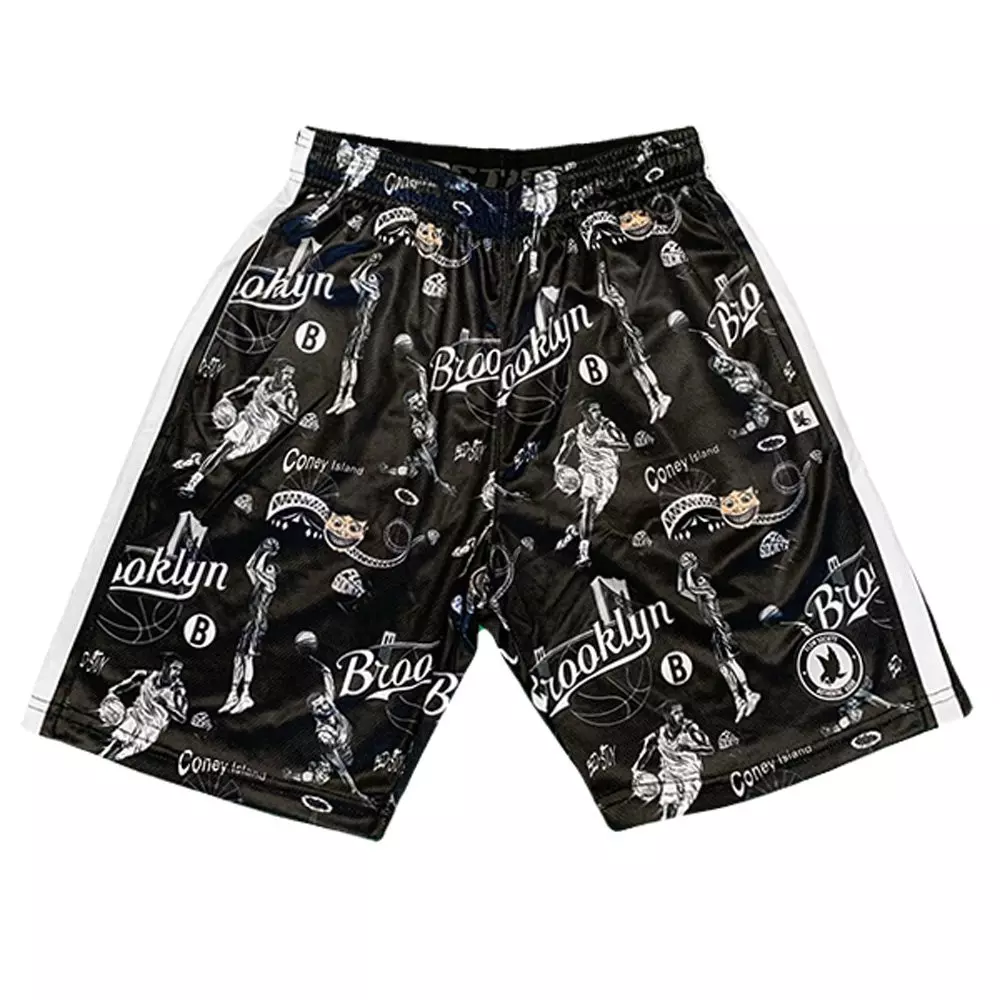 Flow Society Big Boys' Brooklyn Basketball Flow Shorts - Black - BLACK
