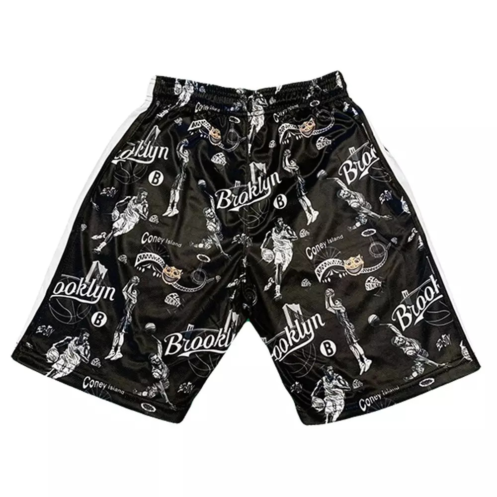 Flow Society Big Boys' Brooklyn Basketball Flow Shorts - Black - BLACK