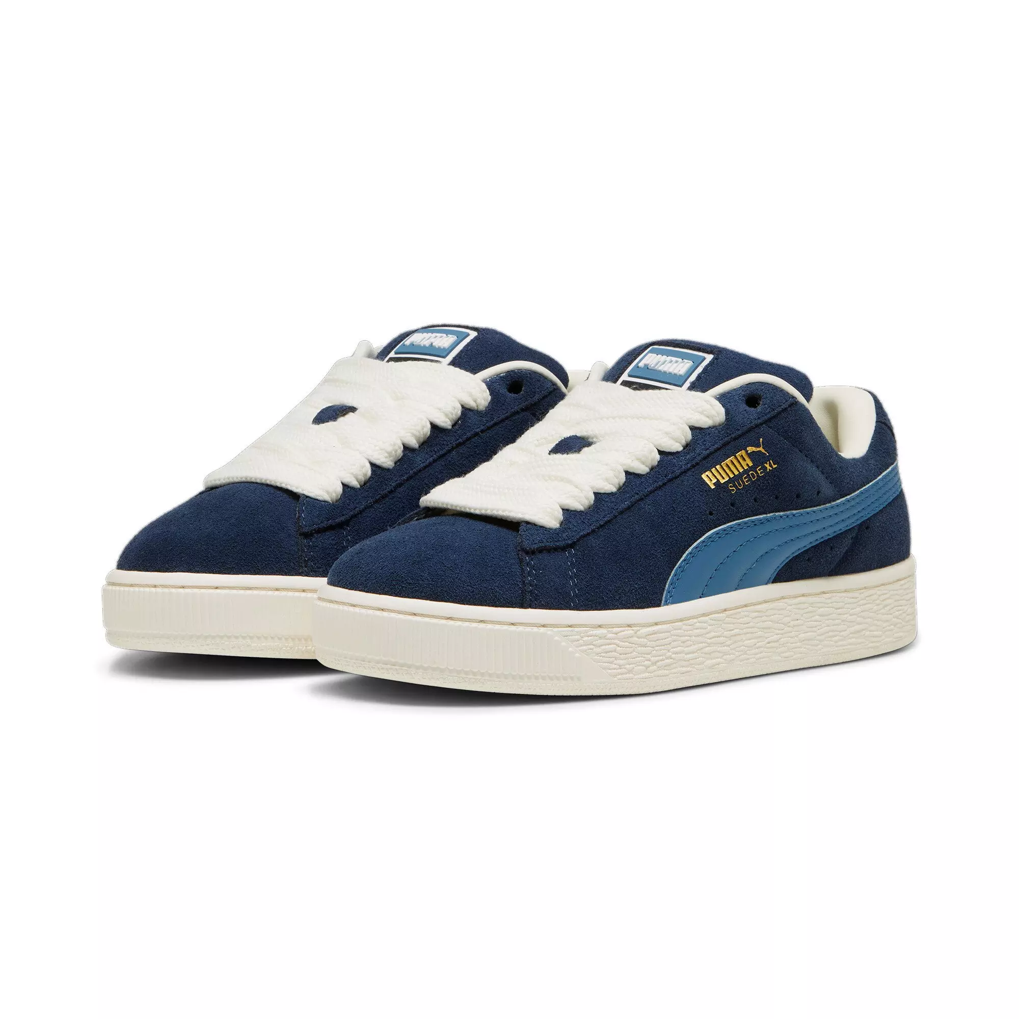 PUMA Suede XL JR "Club Navy/Blue Horizon" Grade School Boys' Shoe - NAVY/BLUE