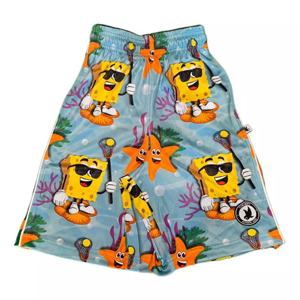 Flow Society Big Boys' Sponge Lax Shorts - Blue/Orange - BLUE/ORANGE