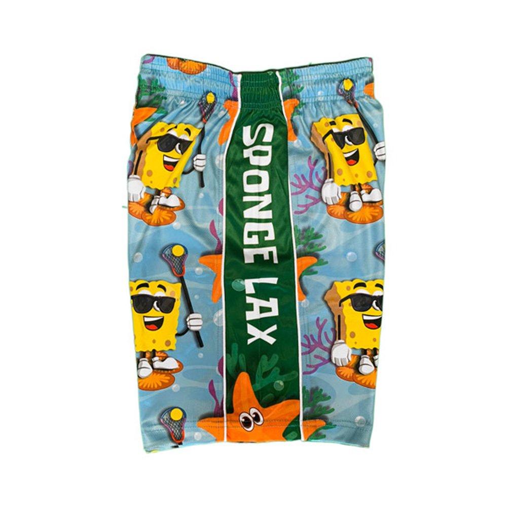 Flow Society Sponge Lax Big Boys' Blue/Orange Attack Shorts