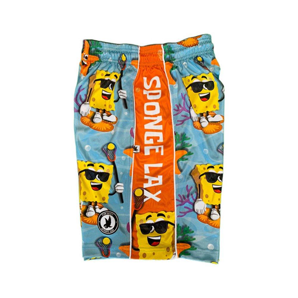 Flow Society Sponge Lax Big Boys' Blue/Orange Attack Shorts