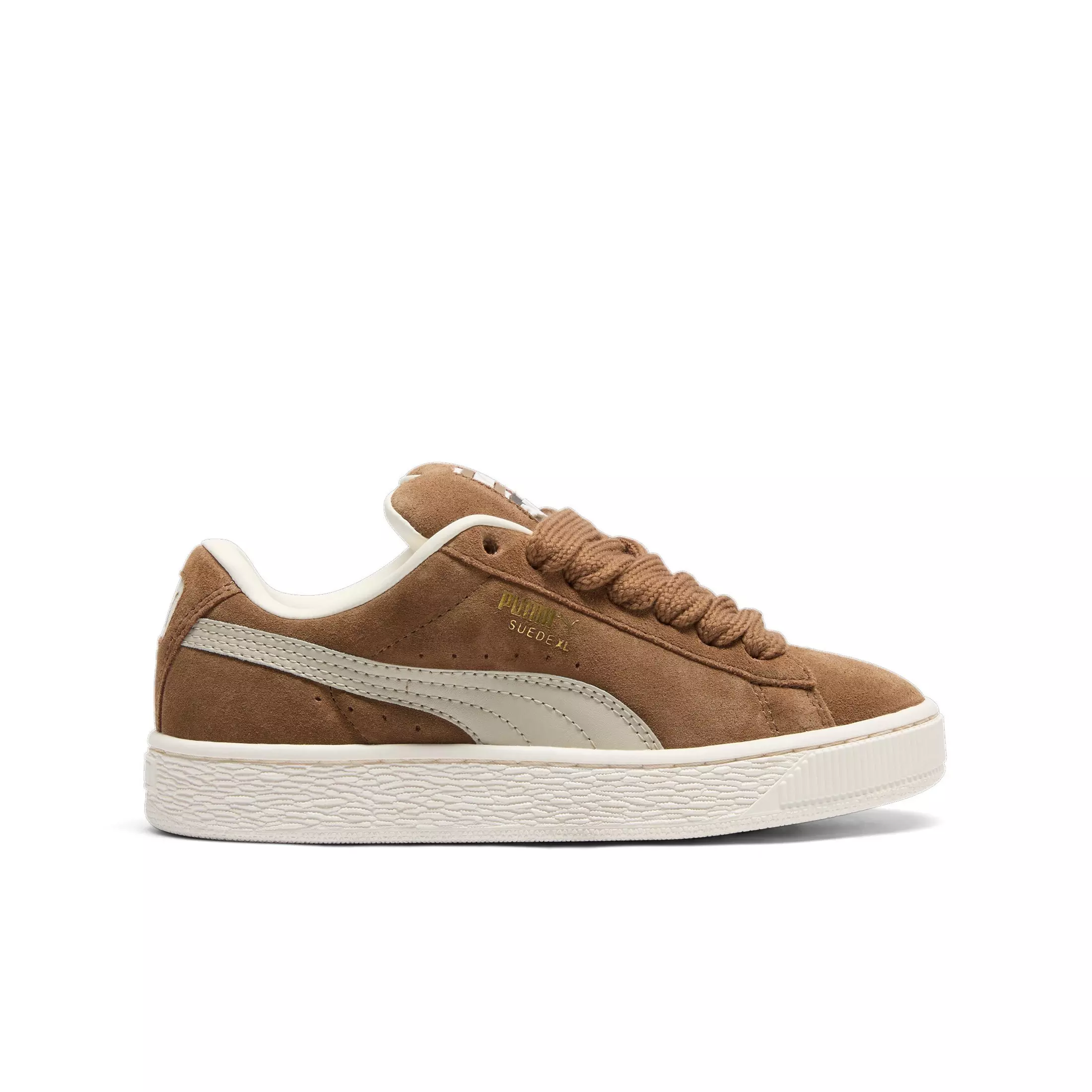PUMA Suede XL JR "Haute Coffee/Desert Dust" Grade School Boys' Shoe - COFFEE/DUST