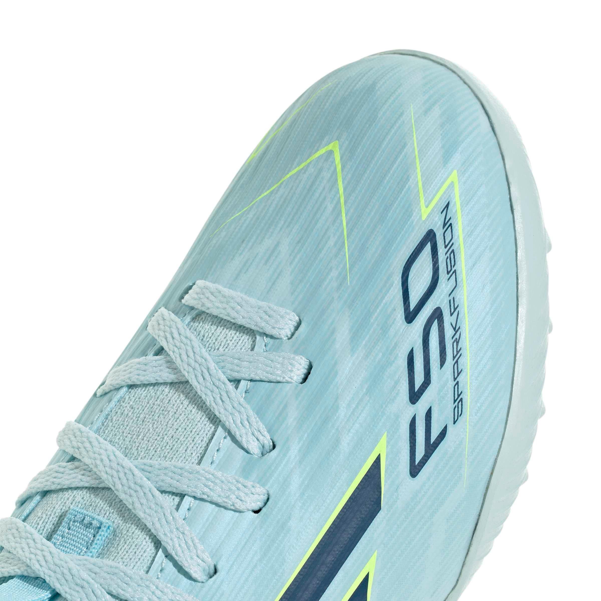 adidas F50 Sparkfusion League MC Turf "Blue/Dusky/Hi-Res Yellow" Grade School Kids' Soccer Shoe - BLUE/DUSKY/YELLOW Thumbnail View 7