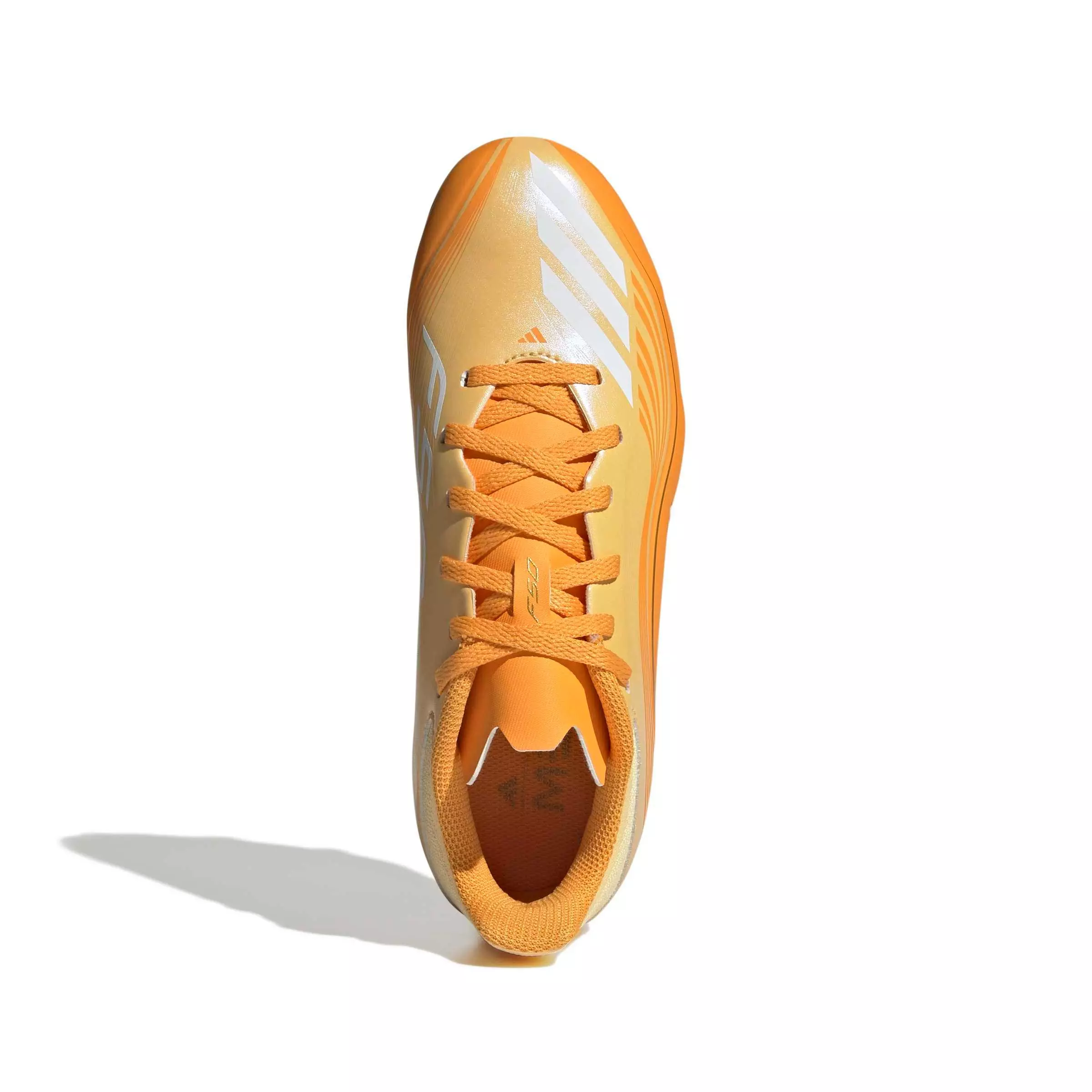adidas F50 Messi League FG "Ice Tangerine/Gold/Pure Tangerine" Grade School Kids' Soccer Cleat - TANGERINE/GOLD/TANGERINE