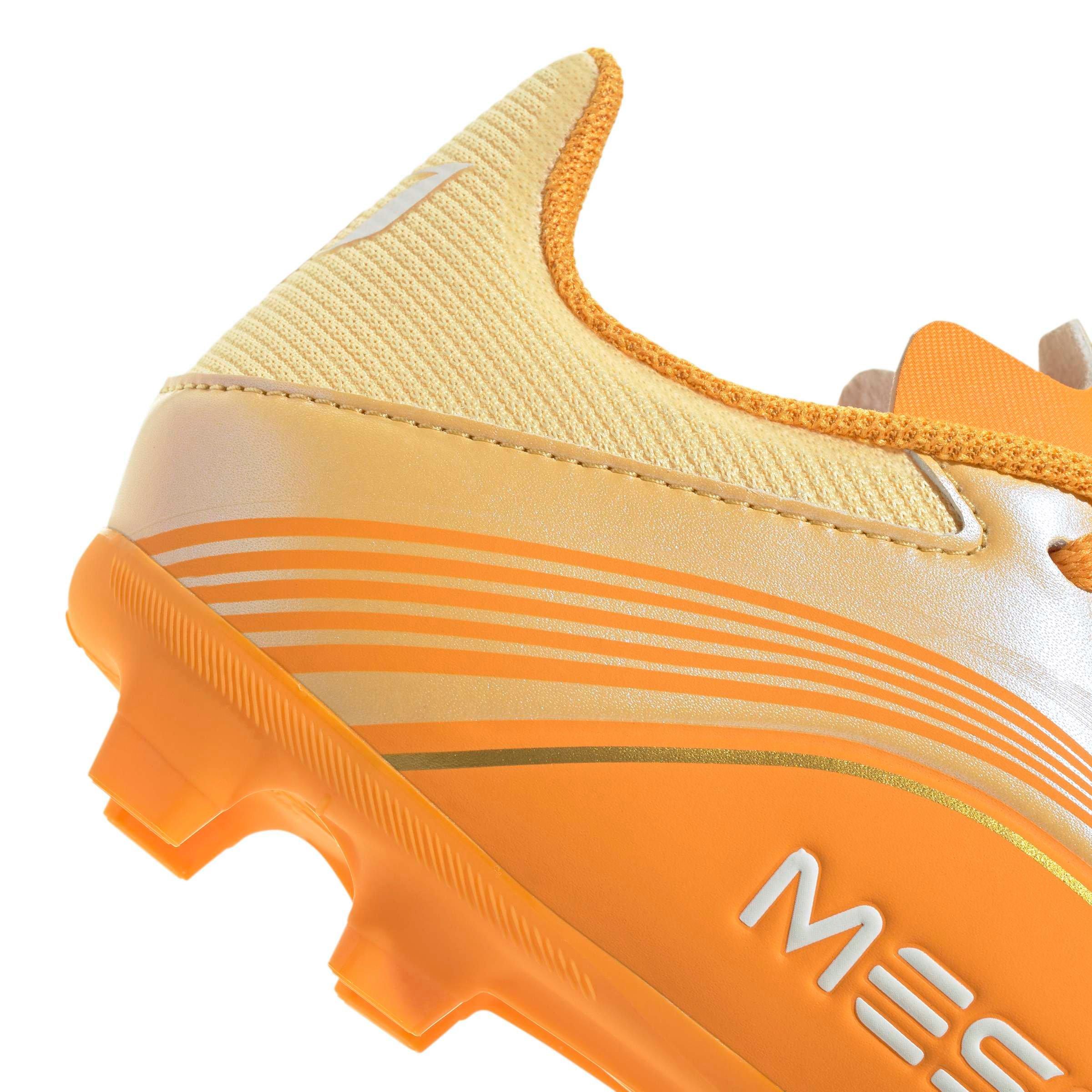 adidas F50 Messi League FG "Ice Tangerine/Gold/Pure Tangerine" Grade School Kids' Soccer Cleat - TANGERINE/GOLD/TANGERINE Thumbnail View 8