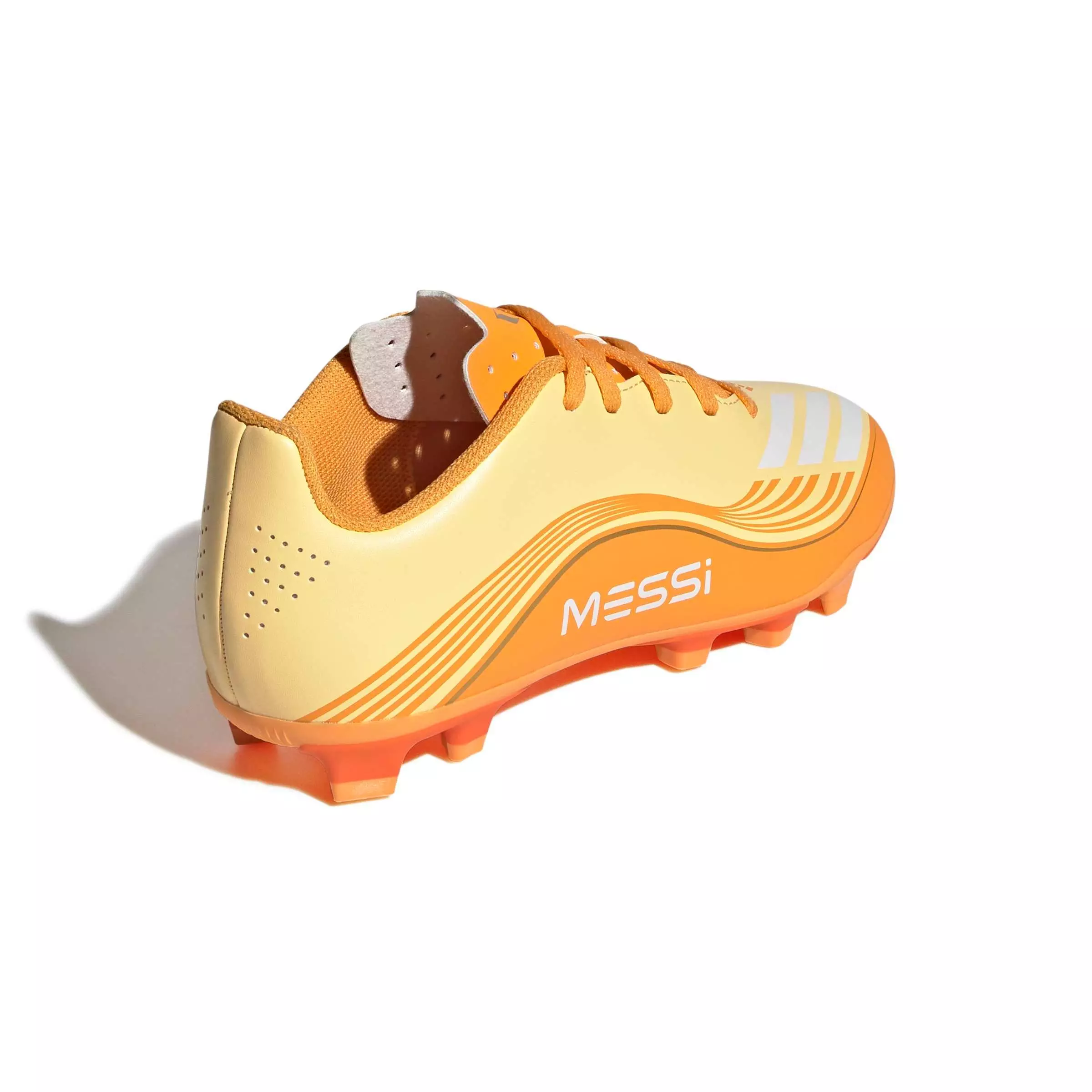 adidas F50 Messi Club FG "Ice Tangerine/Gold/Pure Tangerine" Grade School Kids' Soccer Cleat - TANGERINE/GOLD/TANGERINE