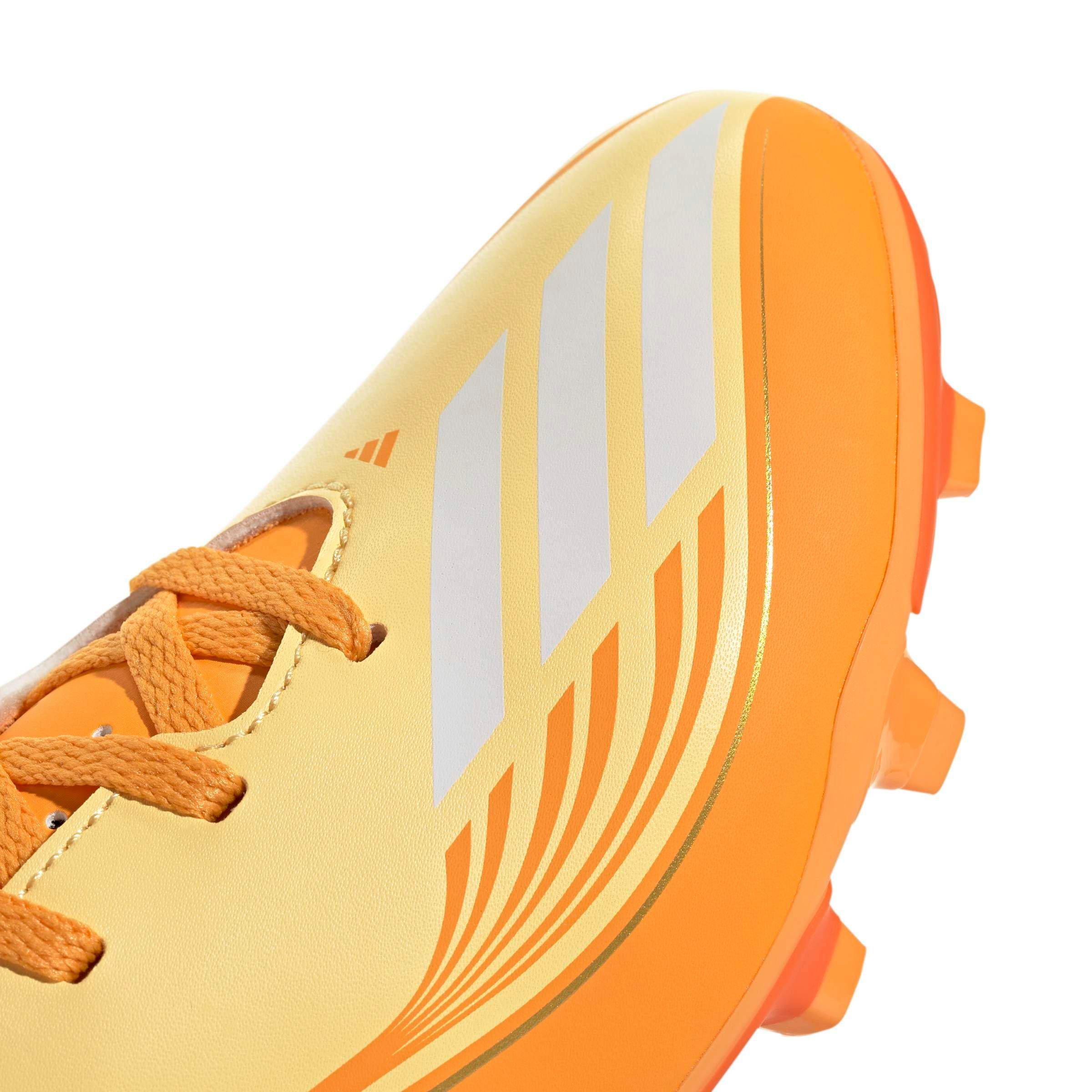 adidas F50 Messi Club FG "Ice Tangerine/Gold/Pure Tangerine" Grade School Kids' Soccer Cleat - TANGERINE/GOLD/TANGERINE Thumbnail View 7