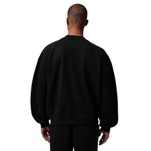 Jordan Men's Brooklyn Oversized Fleece Crew-Neck Sweatshirt - Black - BLACK