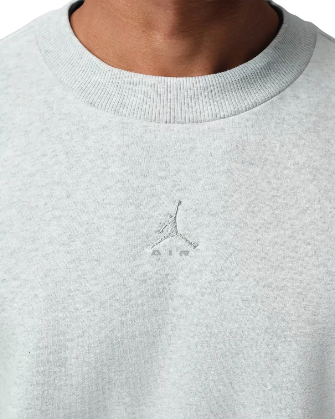 Jordan Men's Brooklyn Oversized Fleece Crew-Neck Sweatshirt - Grey - GREY