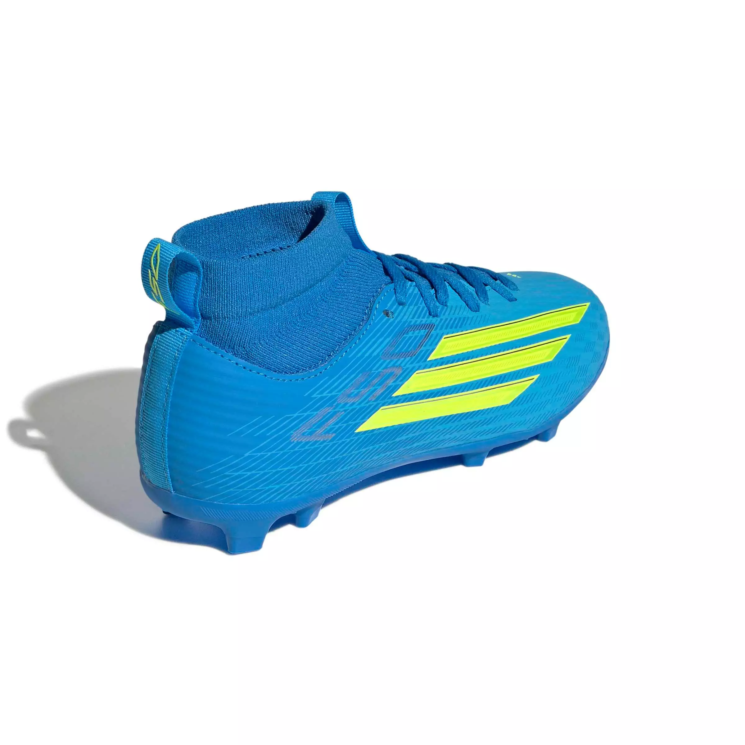 adidas F50 League MC FG "Lucid Ray Blue/Yellow 2/Lucid Aquamarine" Grade School Kids' Soccer Cleat - BLUE/YELLOW/AQUAMARINE