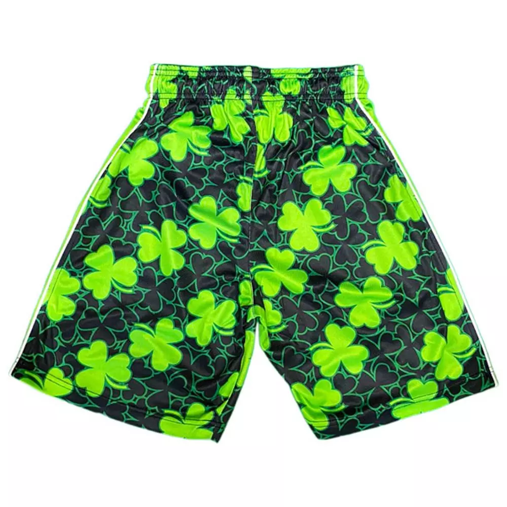 Flow Society Big Boys' Shamrock Flow Shorts - Green/Black - GREEN/BLACK
