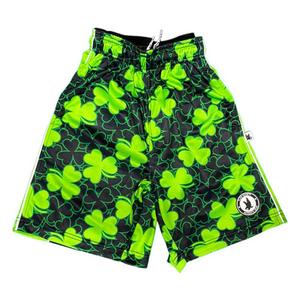 Flow Society Big Boys' Shamrock Flow Shorts -Green/Black