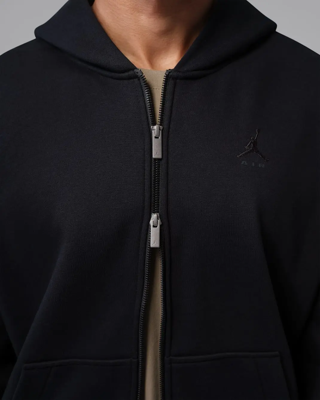 Jordan Men's Brooklyn Oversized Fleece Full-Zip - Black - BLACK