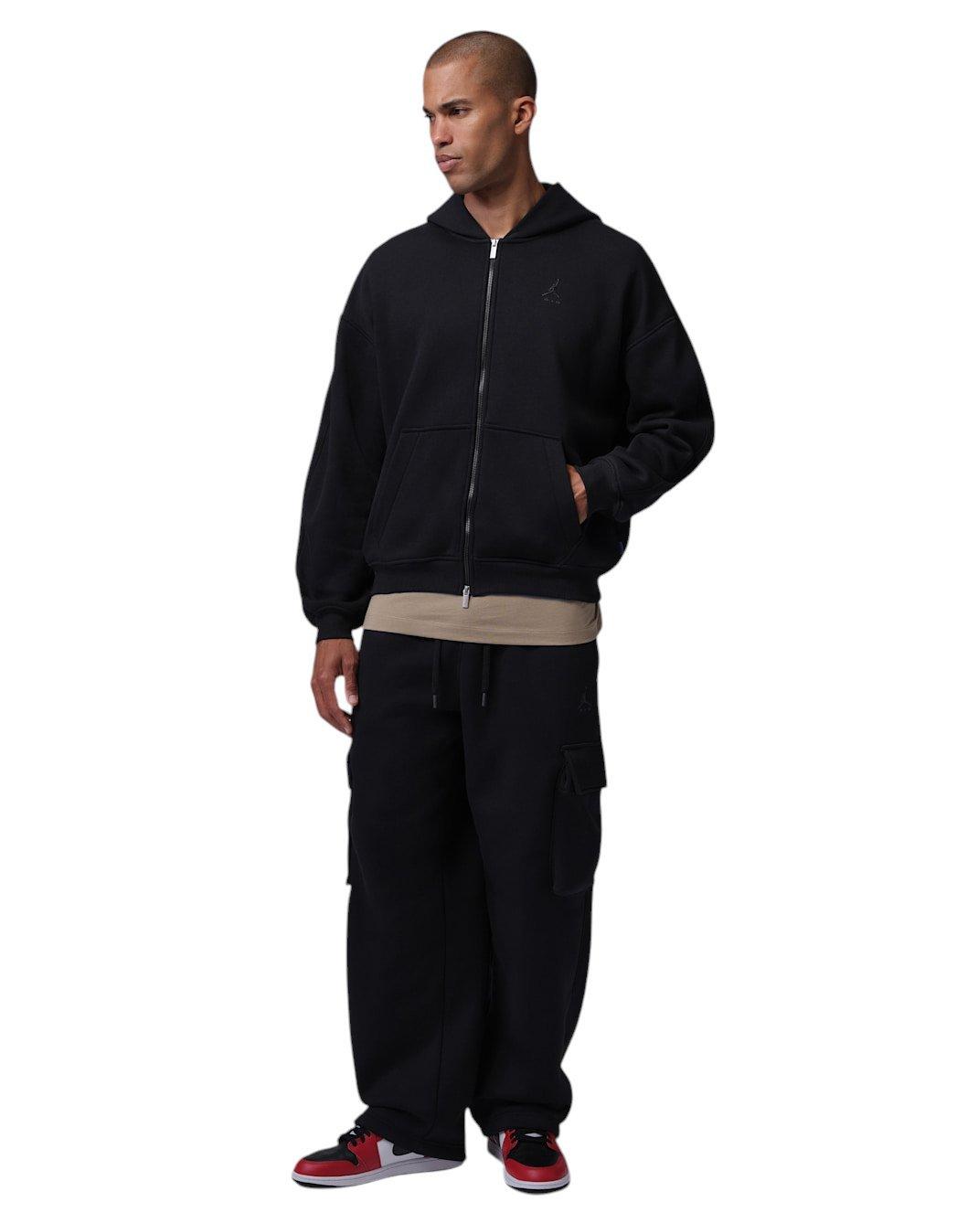 Jordan Men's Brooklyn Oversized Fleece Full-Zip - Black - BLACK