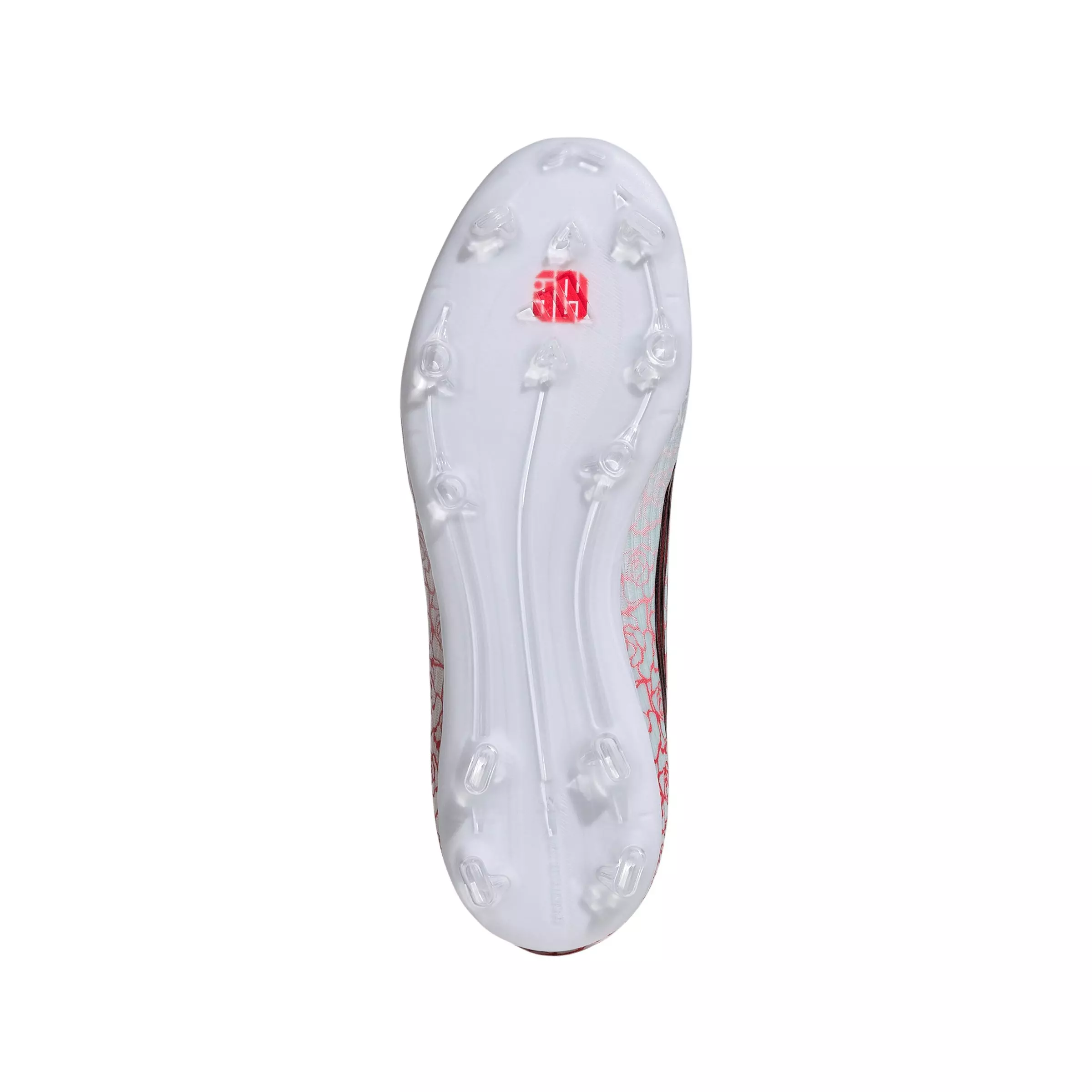 adidas F50 League Laceless FG "Ftwr White/Core Black/Lucid Red" Grade School Kids' Soccer Cleat - WHITE/BLACK/RED