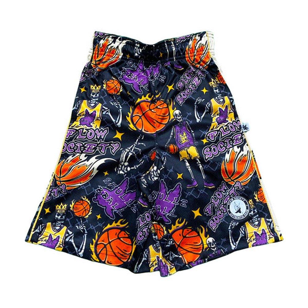 Flow Society Big Boys' Skeleton Hoops Shorts - Black - BLACK Thumbnail View 1