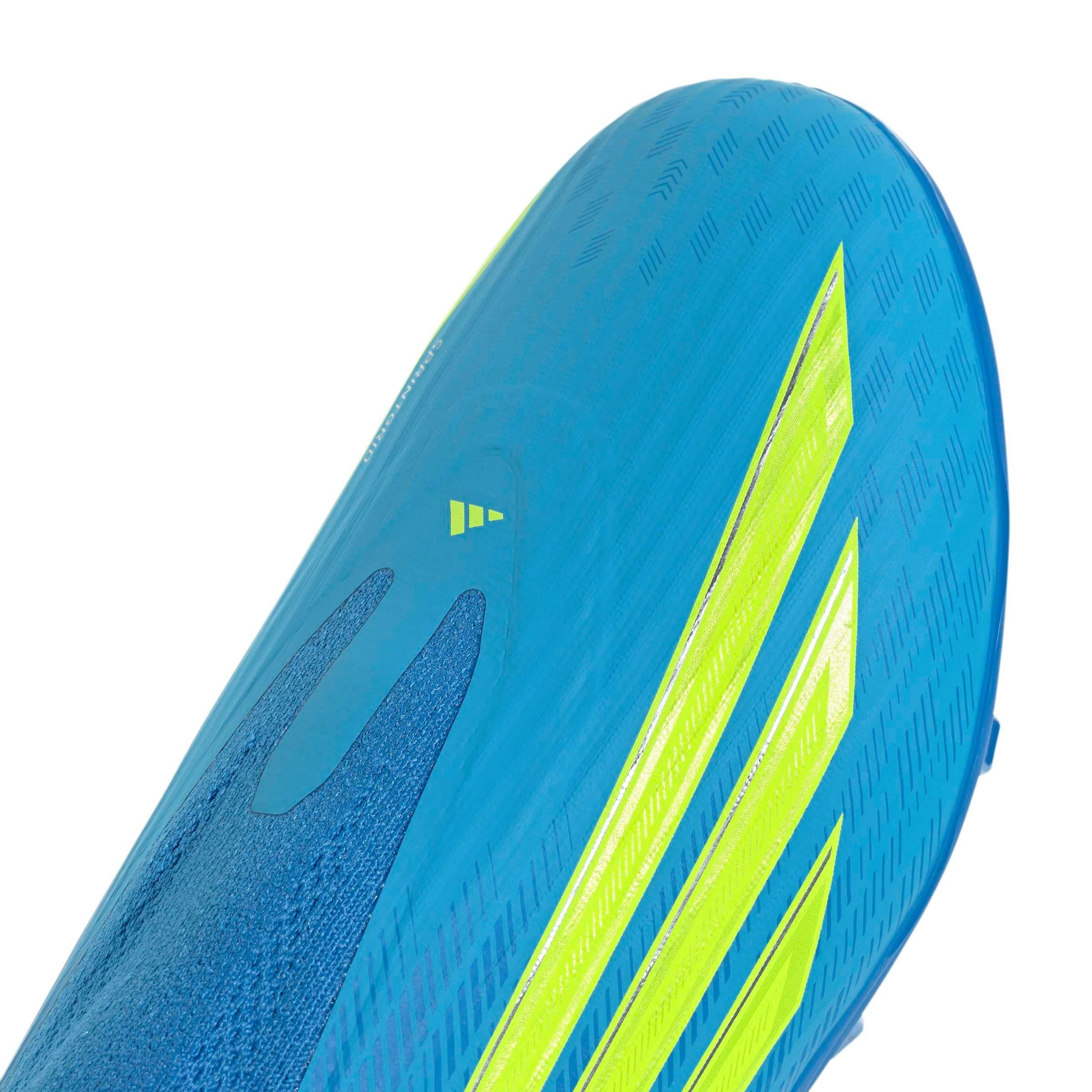 adidas F50 League Laceless FG Grade School Kids' "Lucid Ray Blue/Yellow 2/Aquamarine" Soccer Cleat
