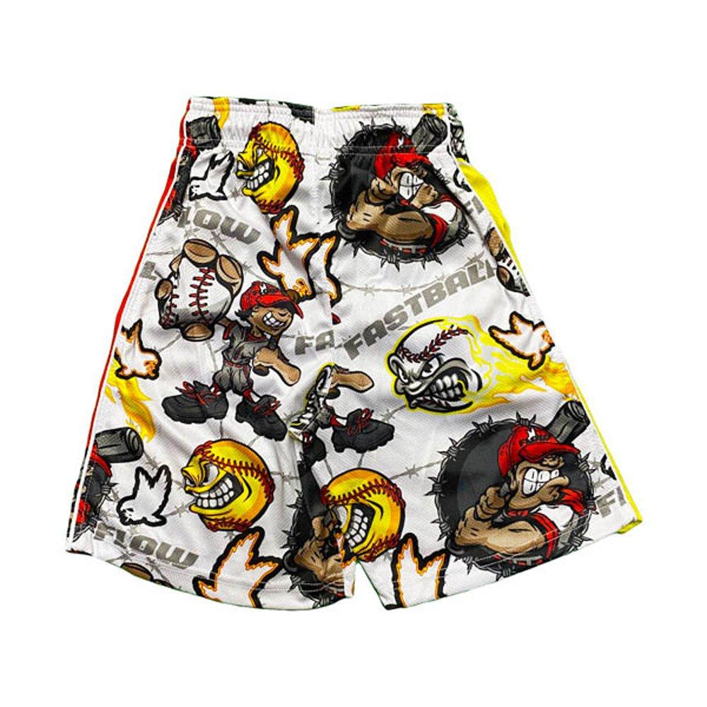 Flow Society Angry Fastball Big Boys' White Shorts