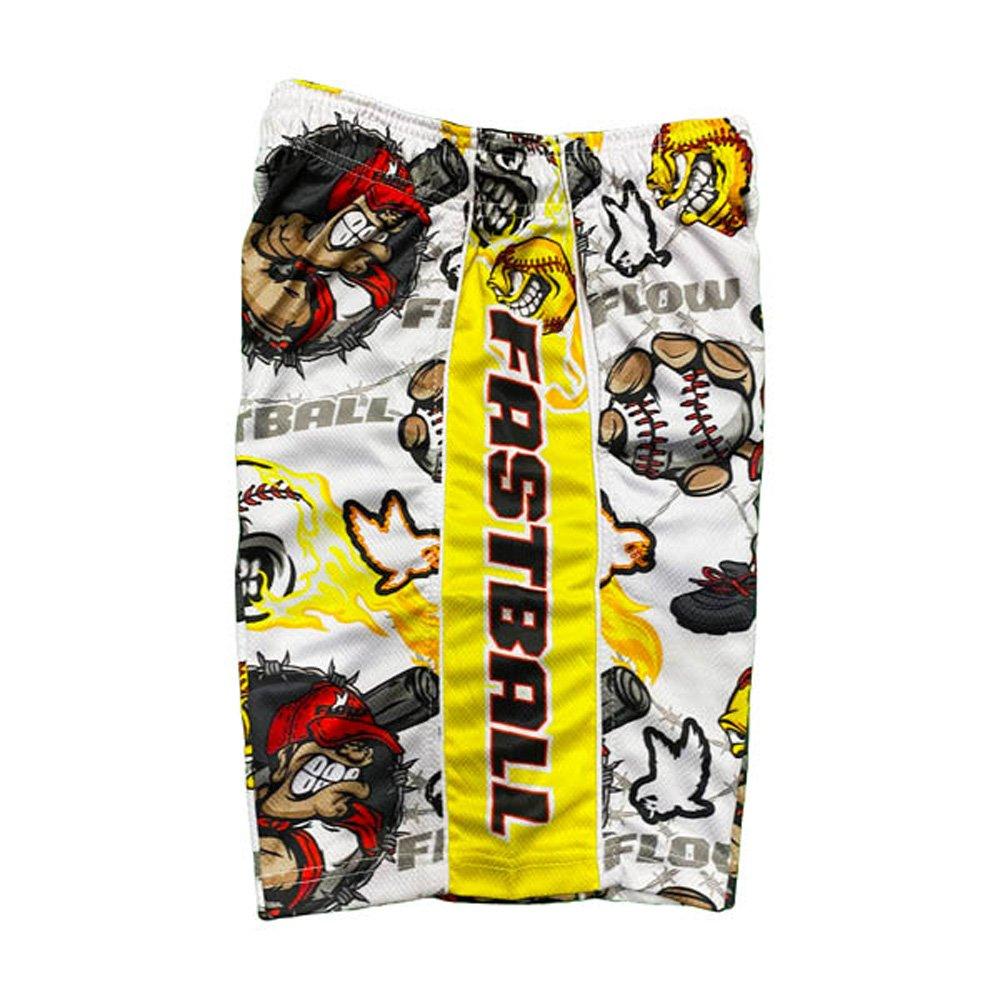 Flow Society Angry Fastball Big Boys' White Shorts