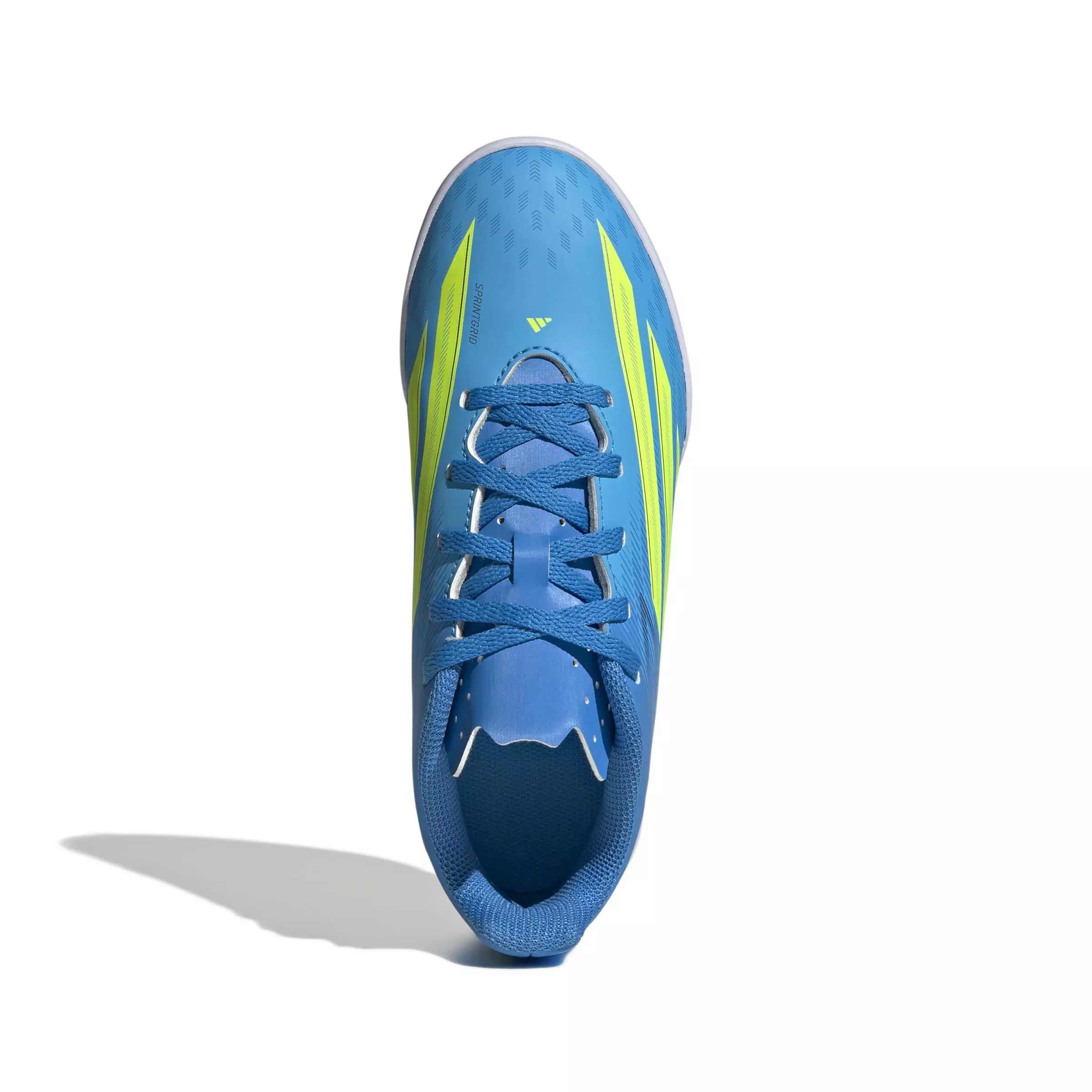 adidas F50 Club Indoor "Lucid Ray Blue/Yellow 2/Lucid Aquamarine" Grade School Kids' Soccer Shoe - BLUE/YELLOW/AQUAMARINE