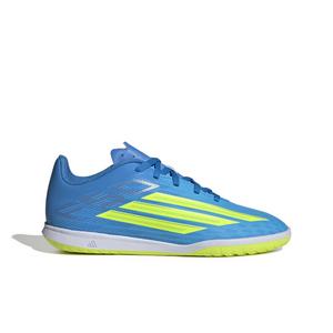 adidas F50 Club Indoor "Lucid Ray Blue/Yellow 2/Lucid Aquamarine" Grade School Kids' Soccer Shoe