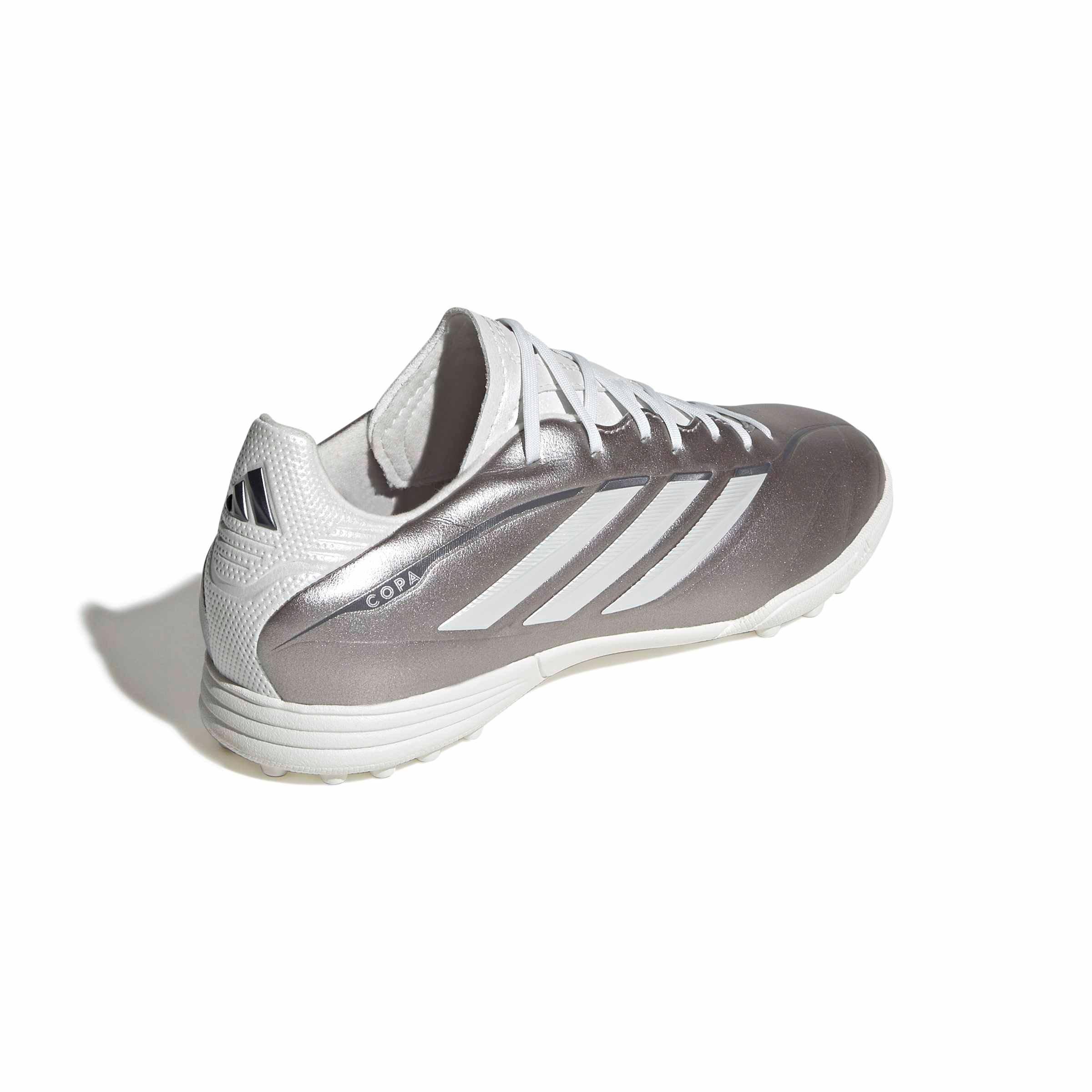 adidas Copa Pure IV League Turf "Taupe Metallic/Zero/Night Metallic" Grade School Kids' Soccer Shoe - TAUPE/ZERO/NIGHT Thumbnail View 4