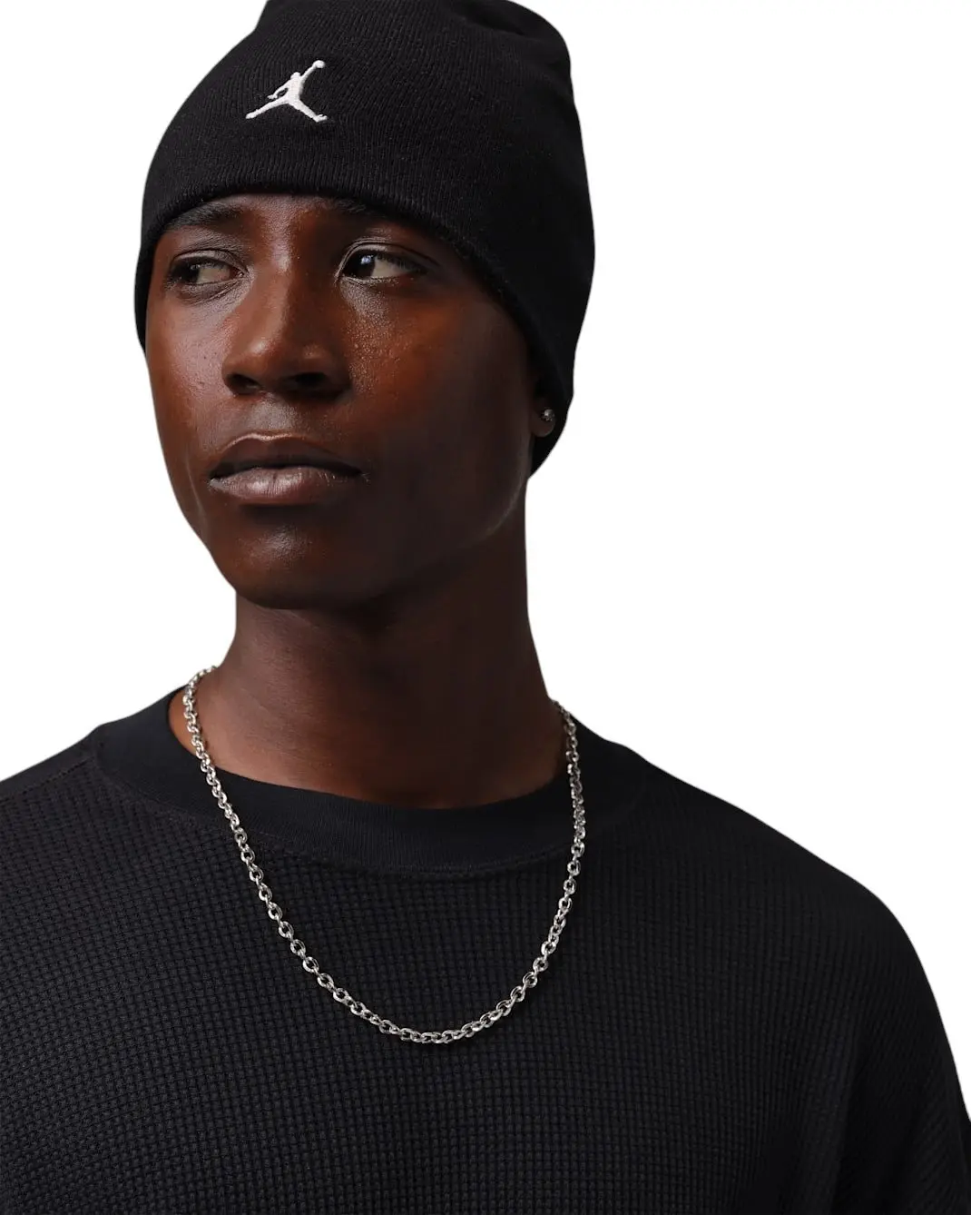 Jordan Men's Brooklyn Waffle Crew-Neck Sweatshirt - Black - BLACK