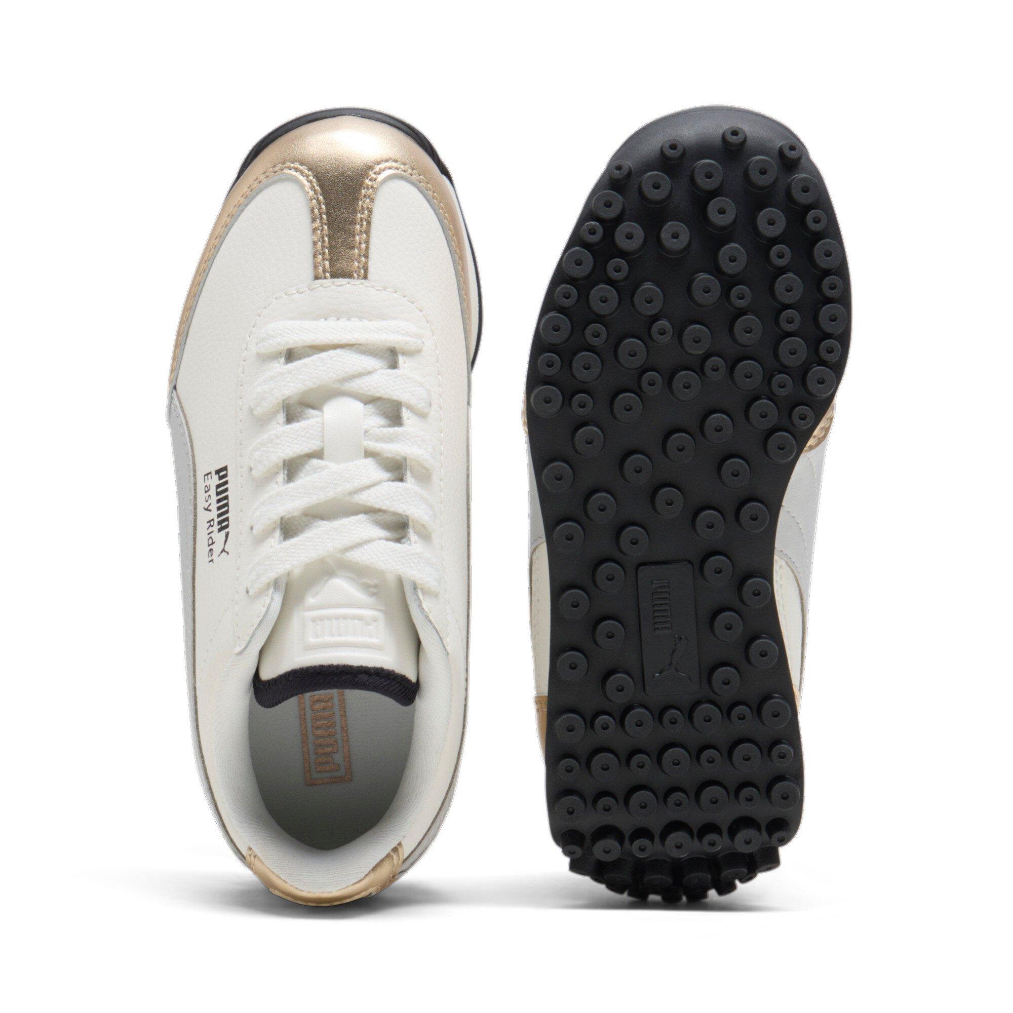PUMA Easy Rider Mixed Metals "Warm White/PUMA Gold/Glacial Grey/PUMA Black" Preschool Girls' Shoe - WHITE/GOLD/GREY/BLACK Thumbnail View 4