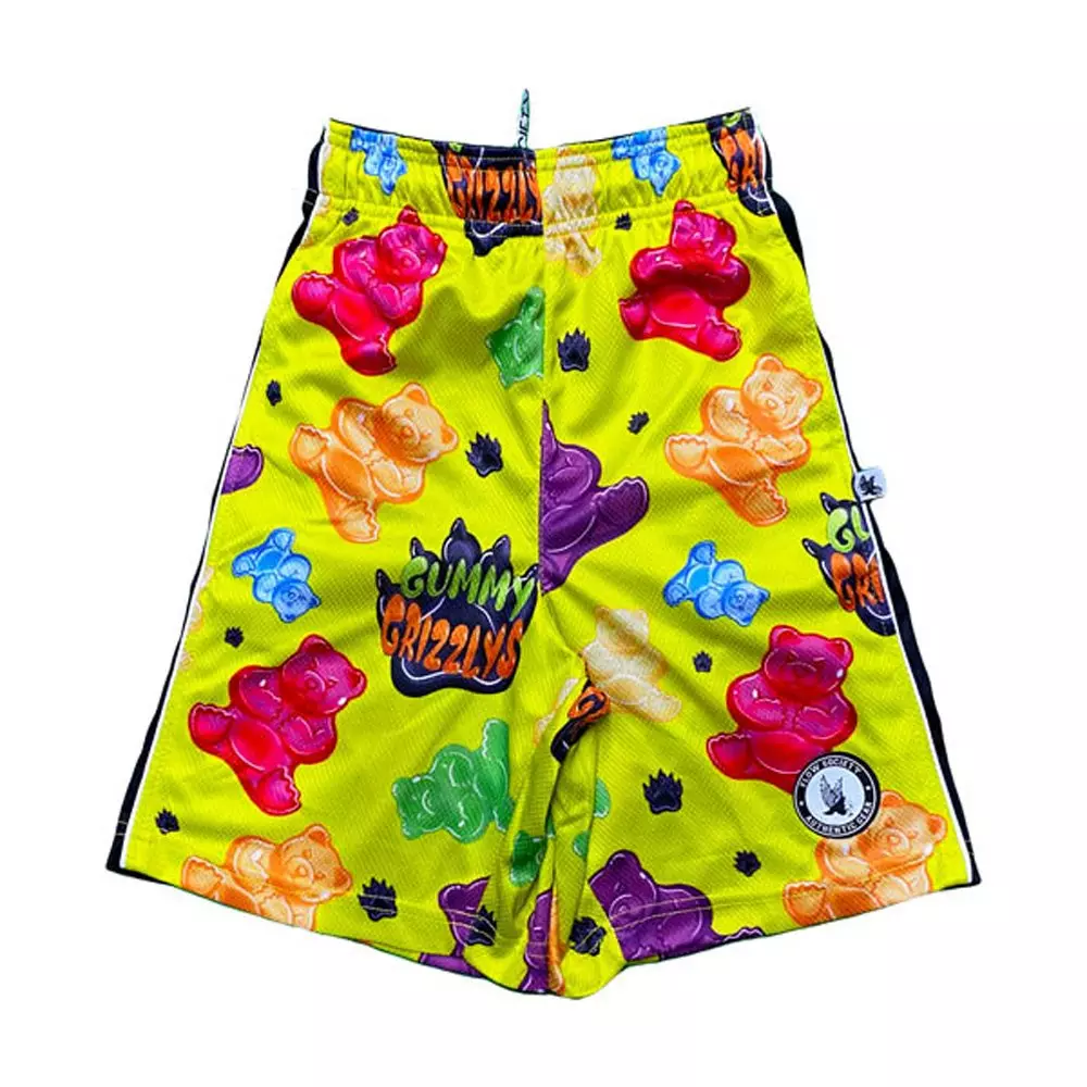 Flow Society Big Boys' Grizzly Gummy Shorts - Neon Yellow - NEON YELLOW