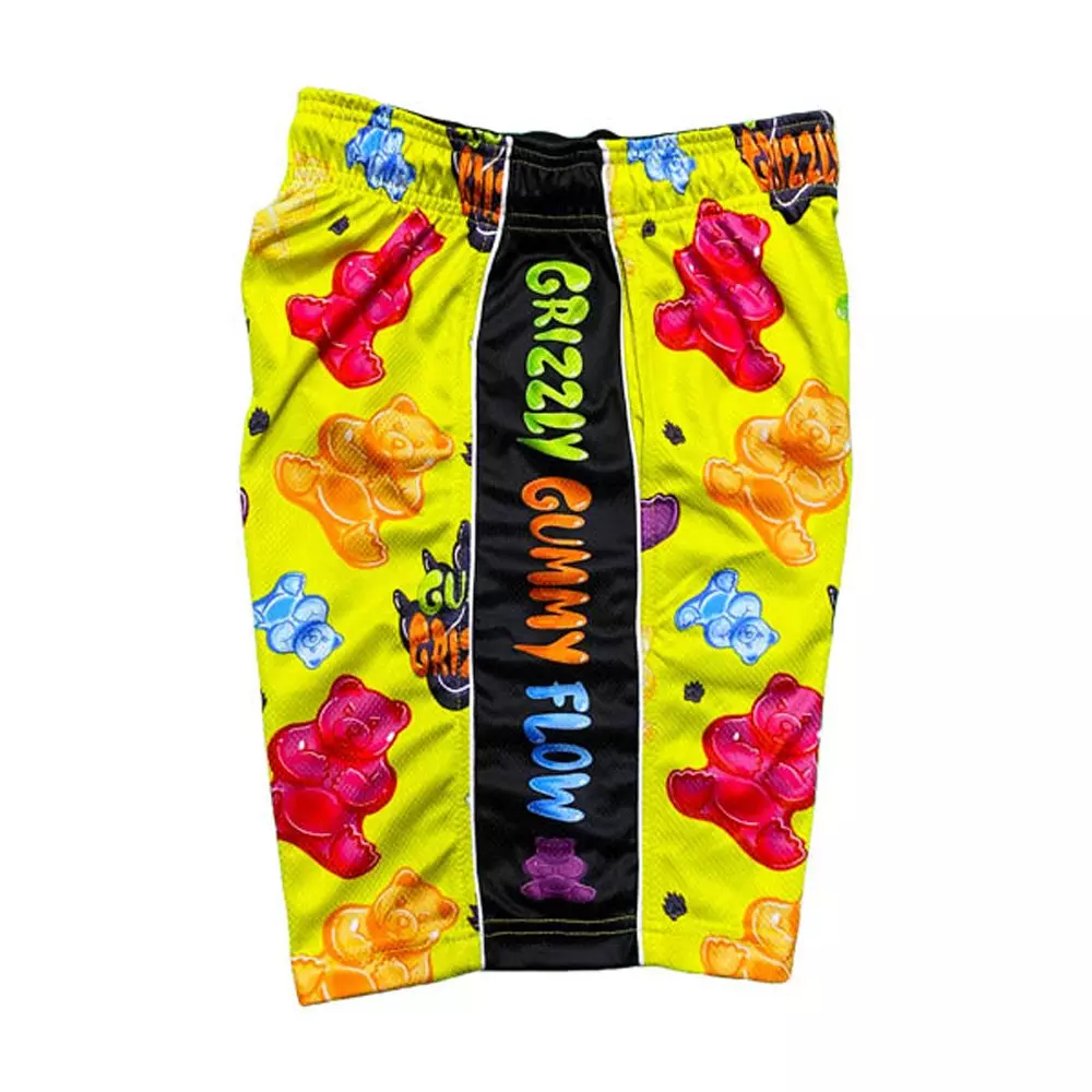 Flow Society Big Boys' Grizzly Gummy Shorts -Neon Yellow - NEON YELLOW