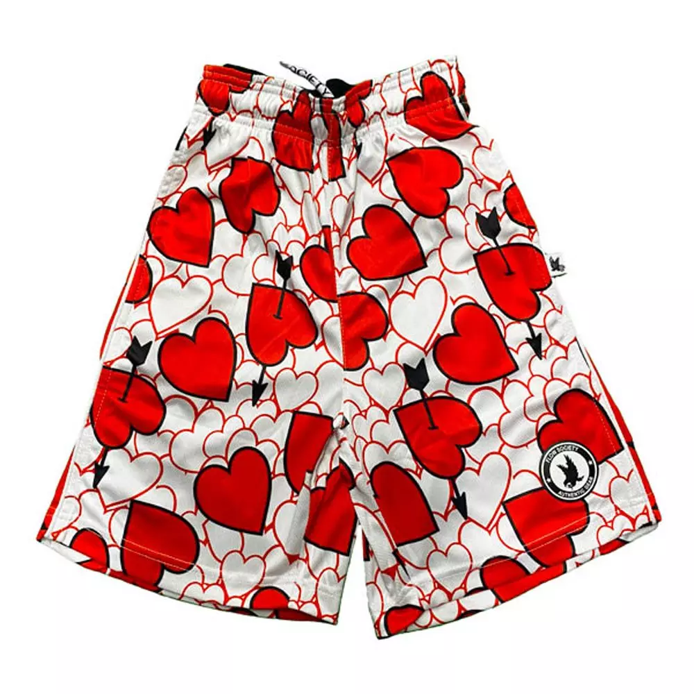 Flow Society Big Boys' Valentine Flow Shorts - White - WHITE