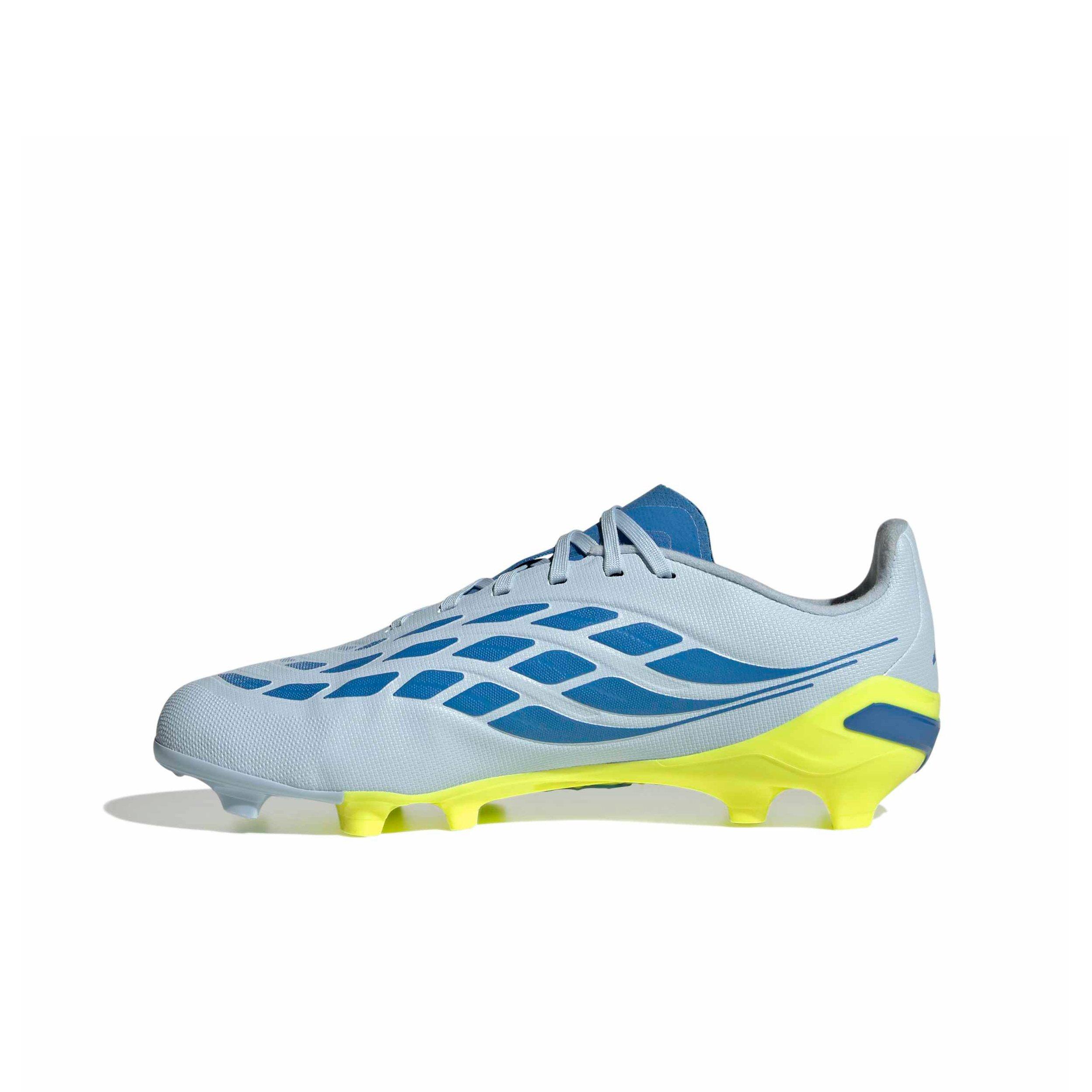 adidas Predator League FG "Crystal Sky/Ray Blue/Team Solar Yellow 2" Preschool Kids' Soccer Cleat - SKY/BLUE/YELLOW Thumbnail View 2