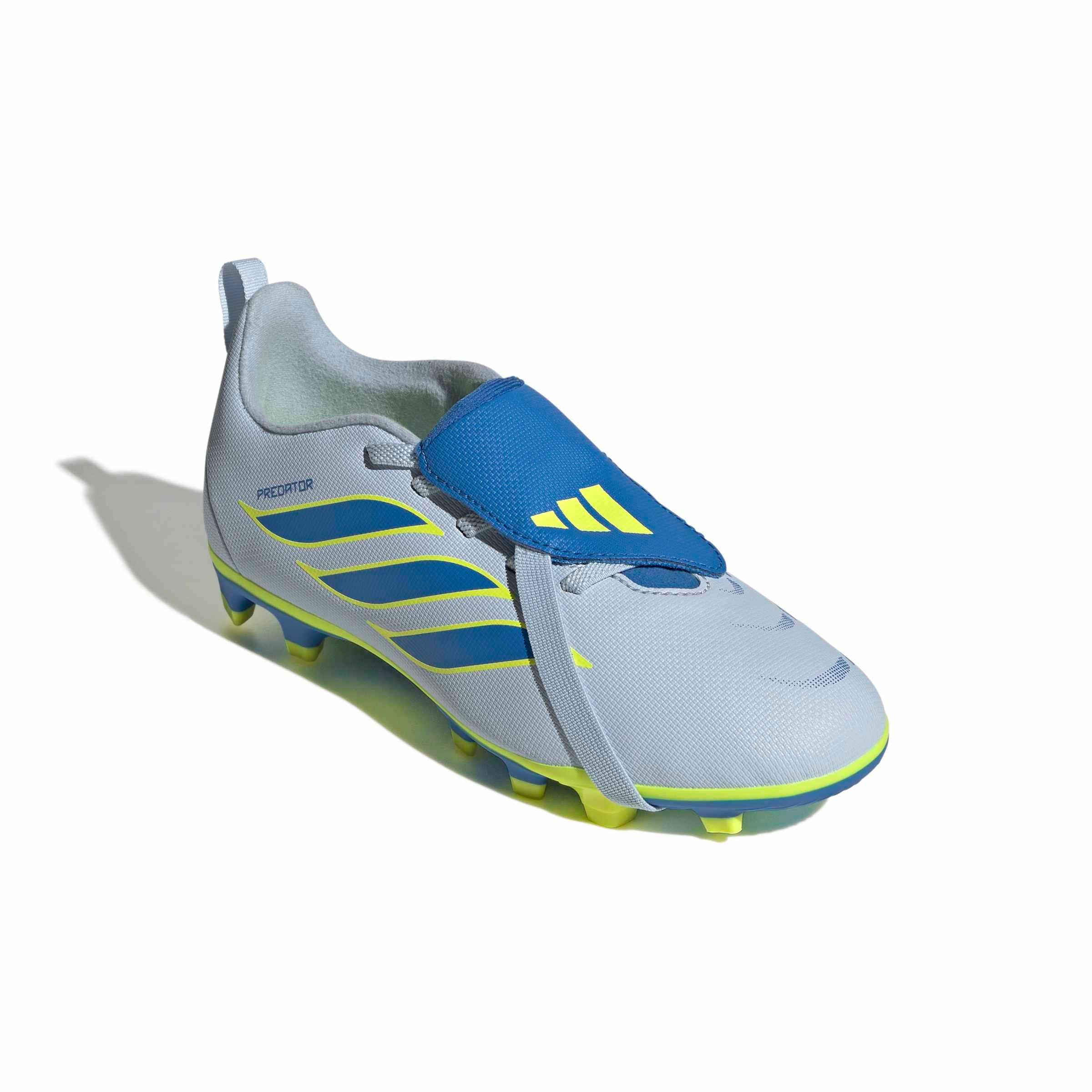 adidas Predator Club FOTEL FG "Crystal Sky/Ray Blue/Solar Yellow 2" Preschool Kids' Soccer Cleat - SKY/BLUE/YELLOW Thumbnail View 3