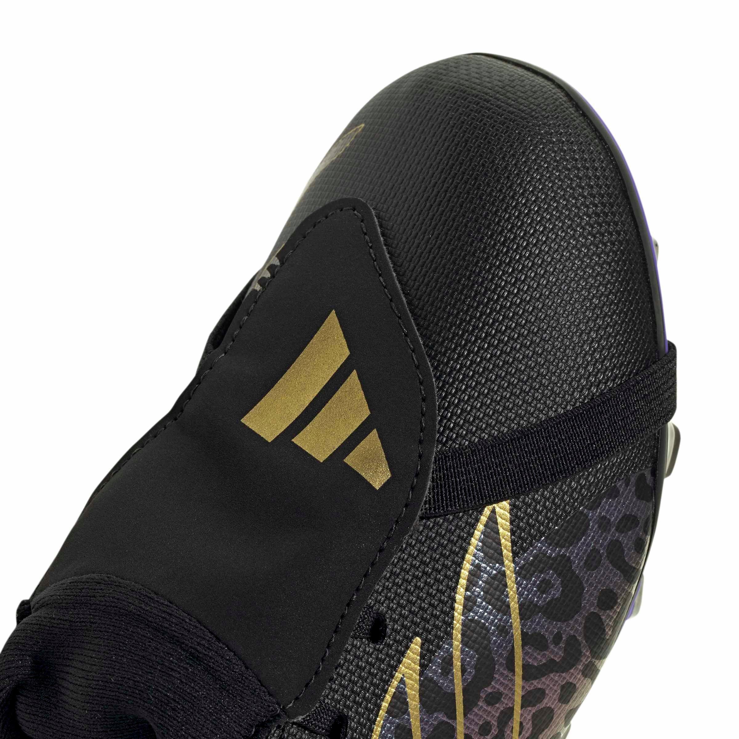 adidas Predator Club FOTEL FG "Core Black/Gold Metallic/Core Black" Preschool Kids' Soccer Cleat - BLACK/GOLD/BLACK Thumbnail View 7