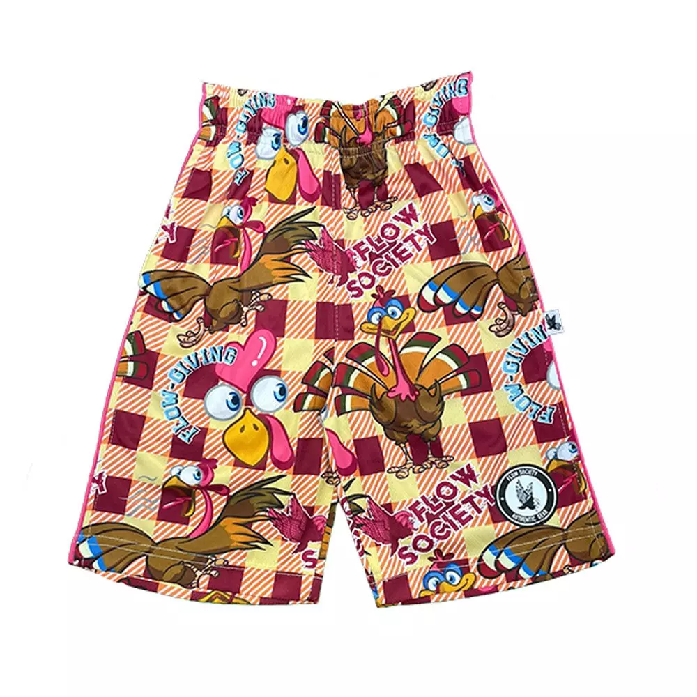 Flow Society Big Boys' Gobble Til You Wobble Shorts - Multicolor - MULTI-COLOR