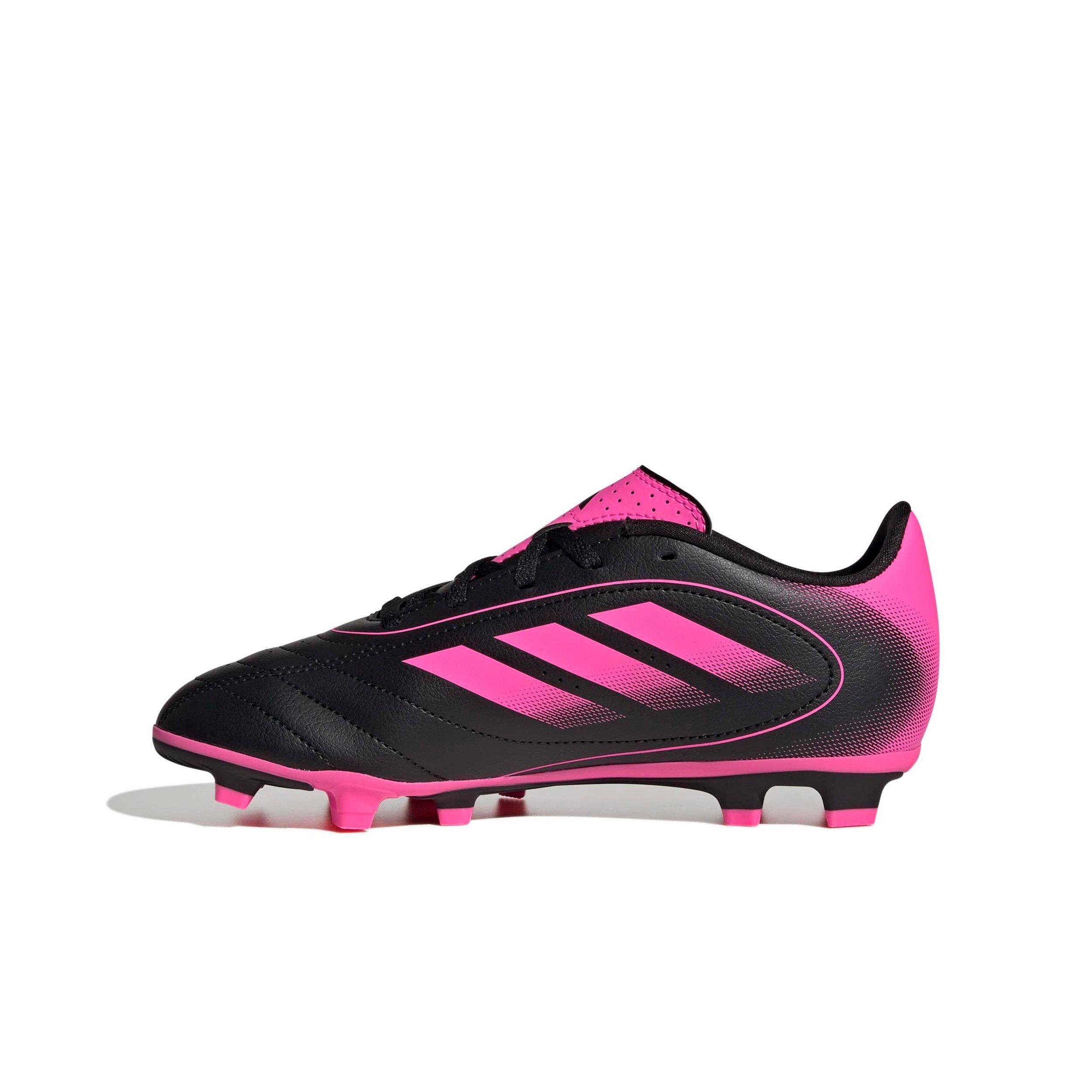 adidas Goletto IX FG "Core Black/Lucid Pink/Core Black" Preschool Kids' Soccer Cleat - BLACK/PINK/BLACK Thumbnail View 2