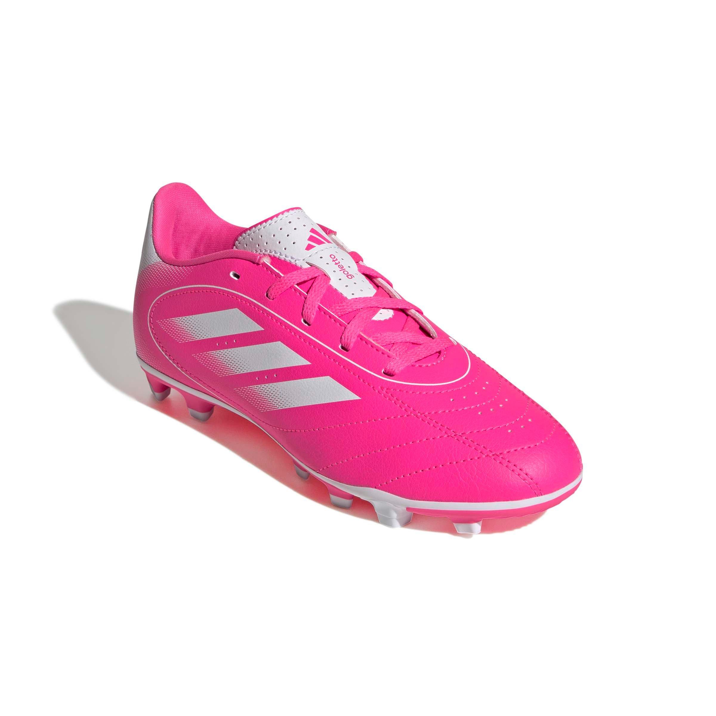 adidas Goletto IX FG "Lucid Pink/Ftwr White/Lucid Pink" Preschool Kids' Soccer Cleat - PINK/WHITE/PINK Thumbnail View 3