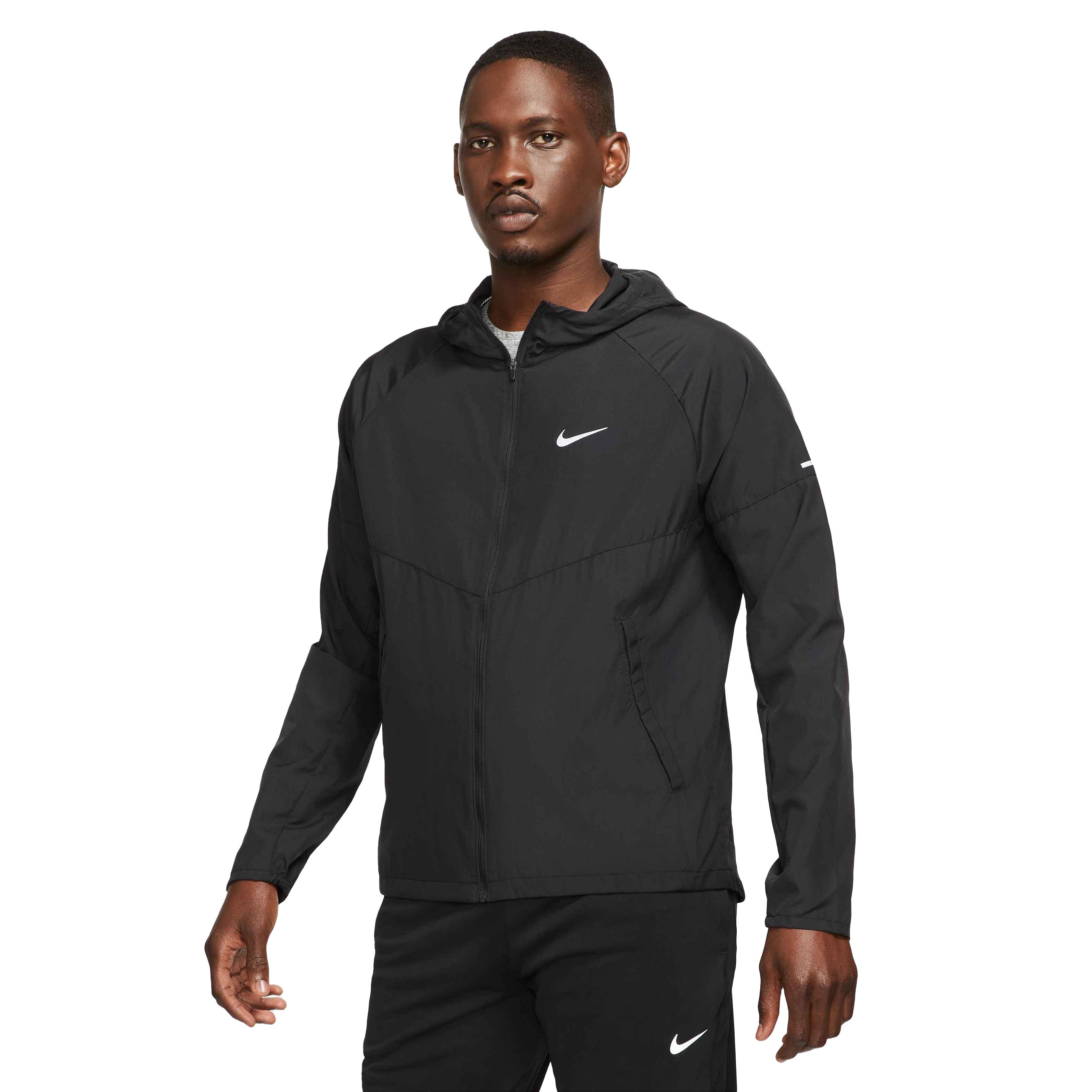 Nike Men's Repel Miler Running Jacket-Black - BLACK Thumbnail View 1
