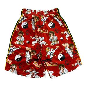 Flow Society Big Boys' Dojo Karate Monkey Shorts -Red