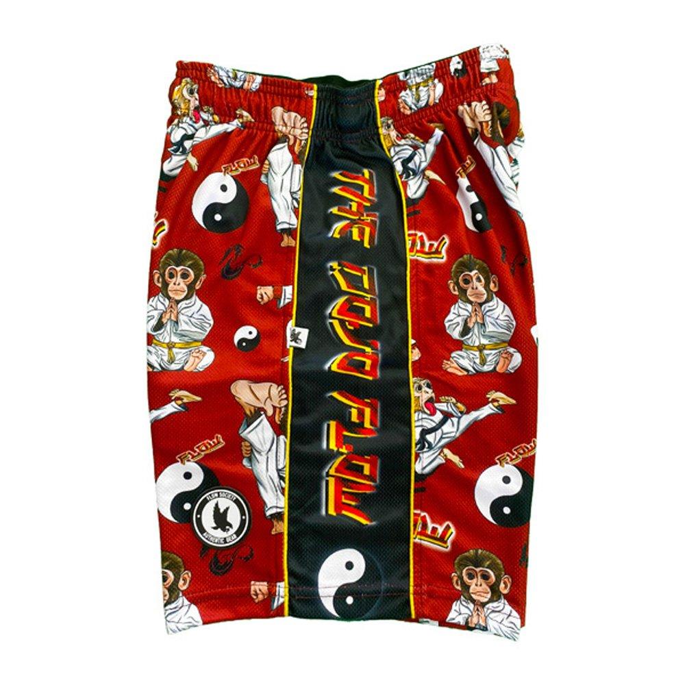 Flow Society Big Boys' Dojo Karate Monkey Shorts - Red - RED Thumbnail View 3