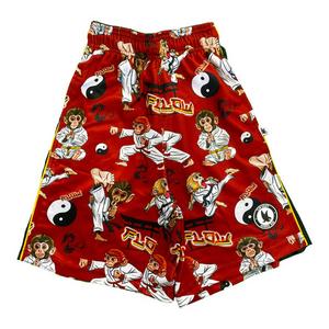 Flow Society Big Boys' Dojo Karate Monkey Shorts -Red